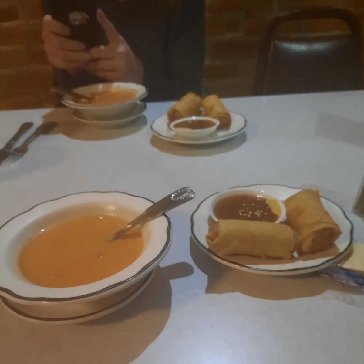Tomato Soup and Egg Rolls