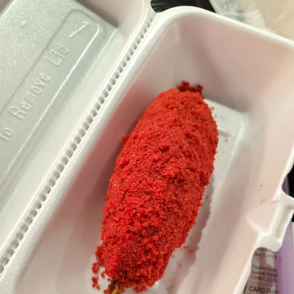Hot Cheetos Corn Dog