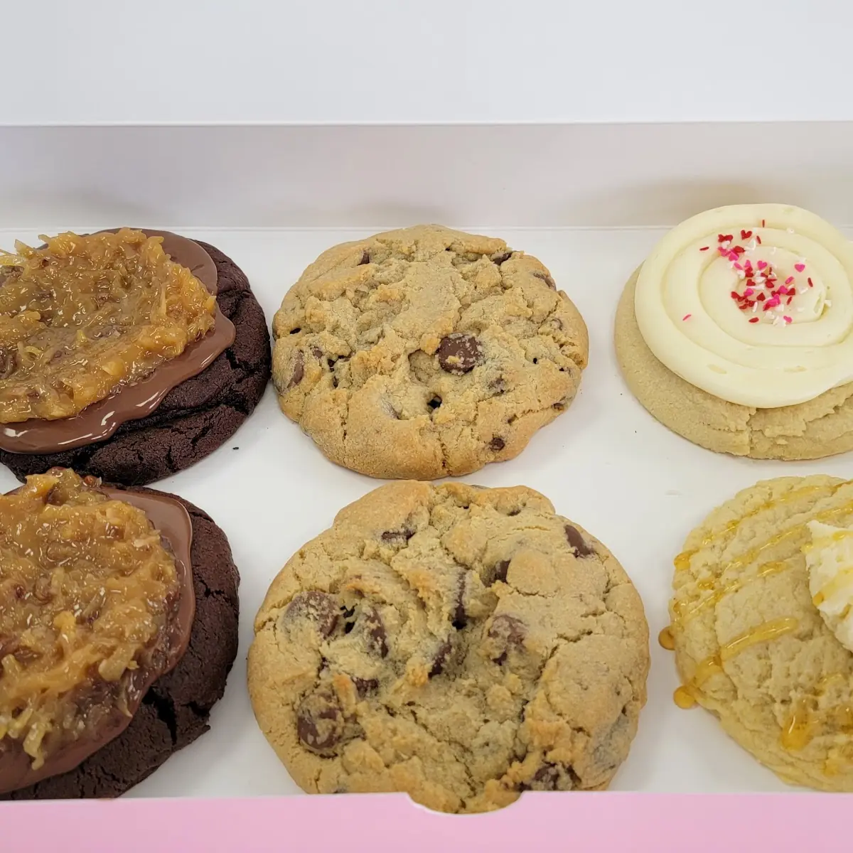 German Chocolate Cake Chocolate Chip Sugar Cookie and Cornbread Cookie