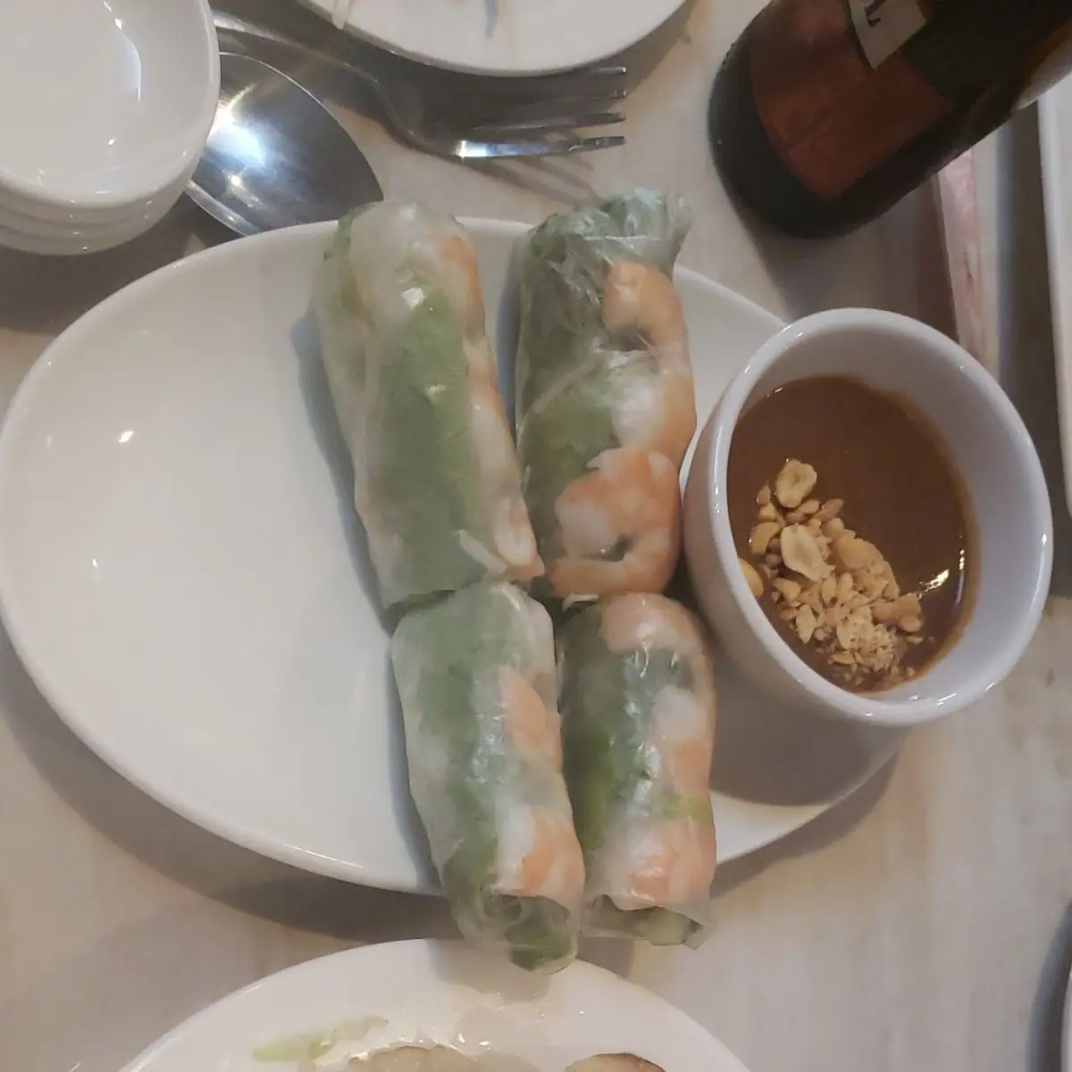 Shrimp Spring Roll with Peanut Sauce