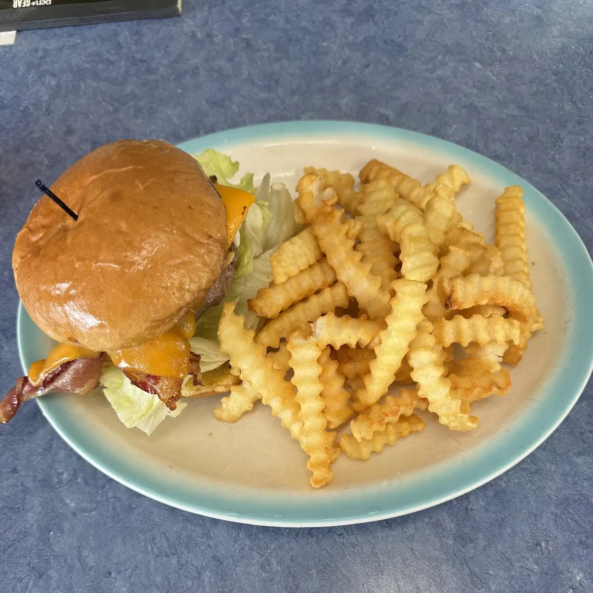Bacon Cheeseburger and Crinkle Cut Fries