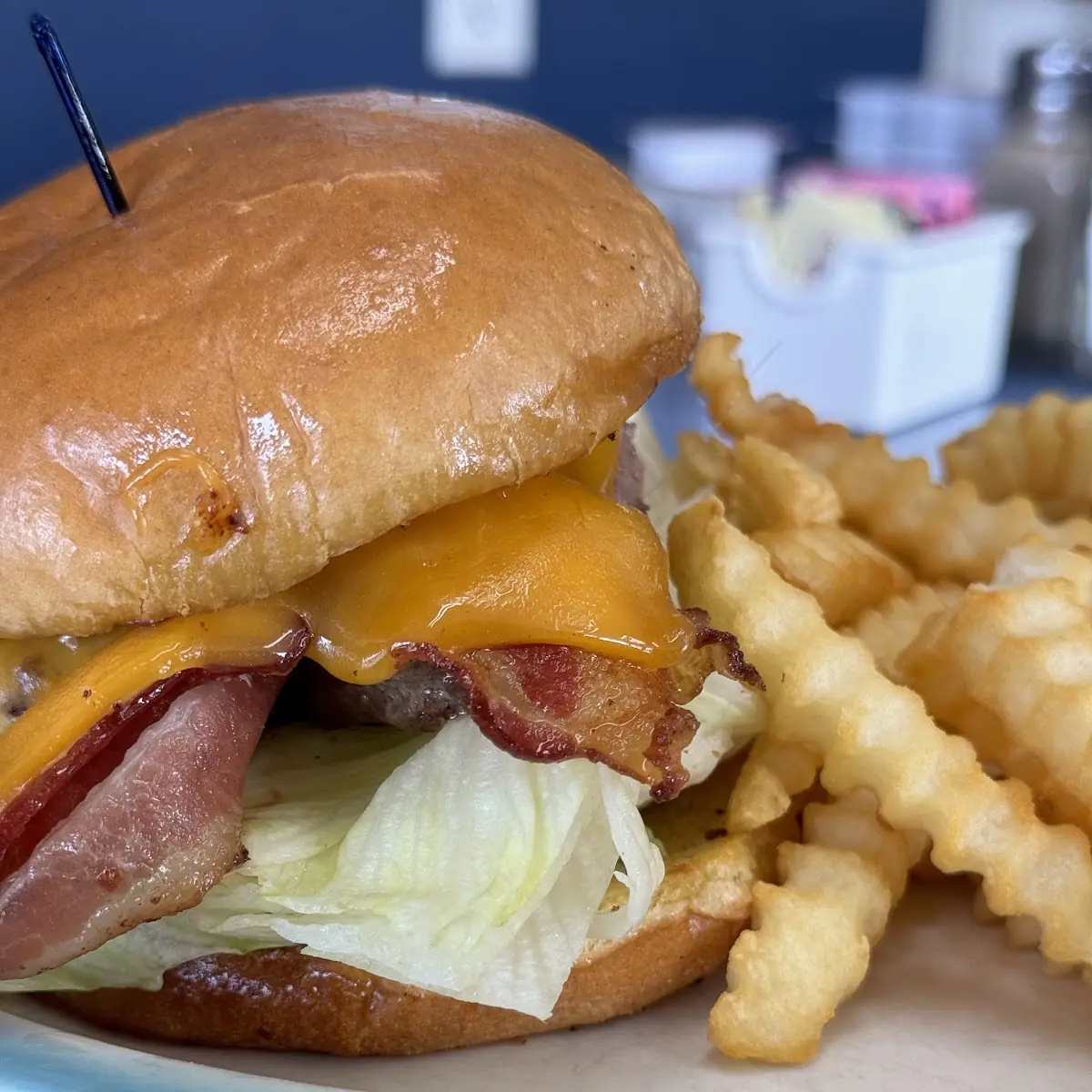 House Bacon Cheeseburger and Fries