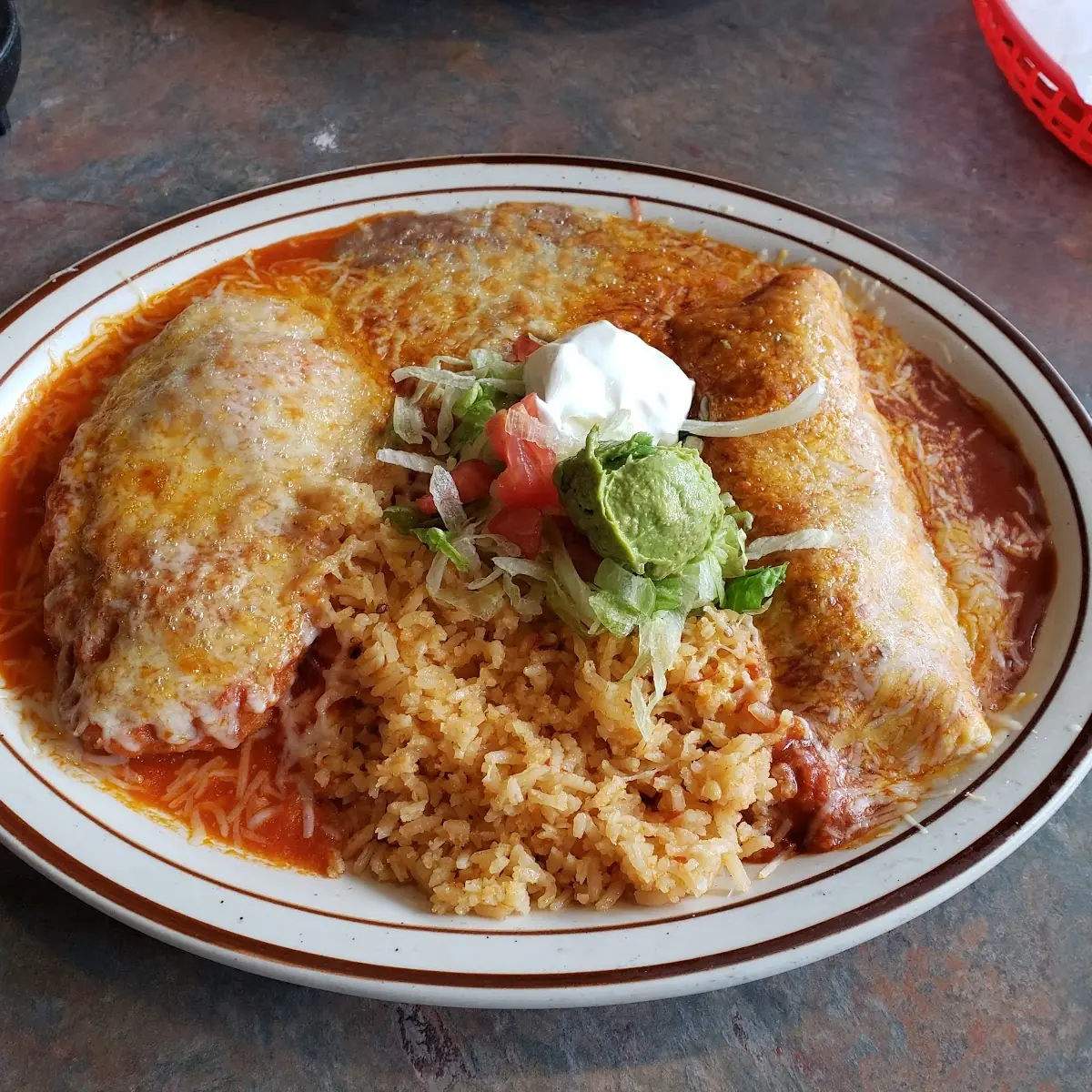Chile Relleno and Beff Enchilada