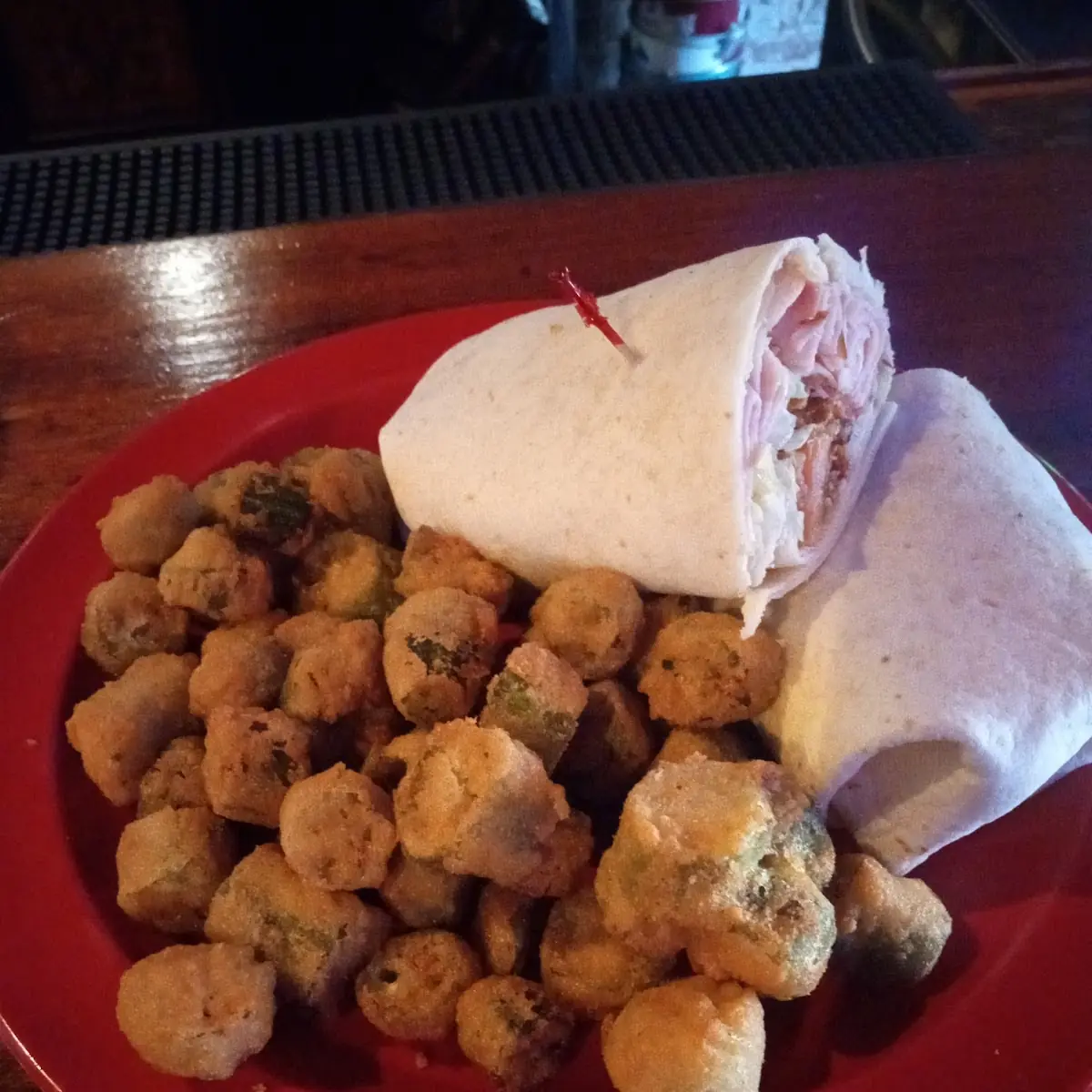 blt Wrap w Fried Okra