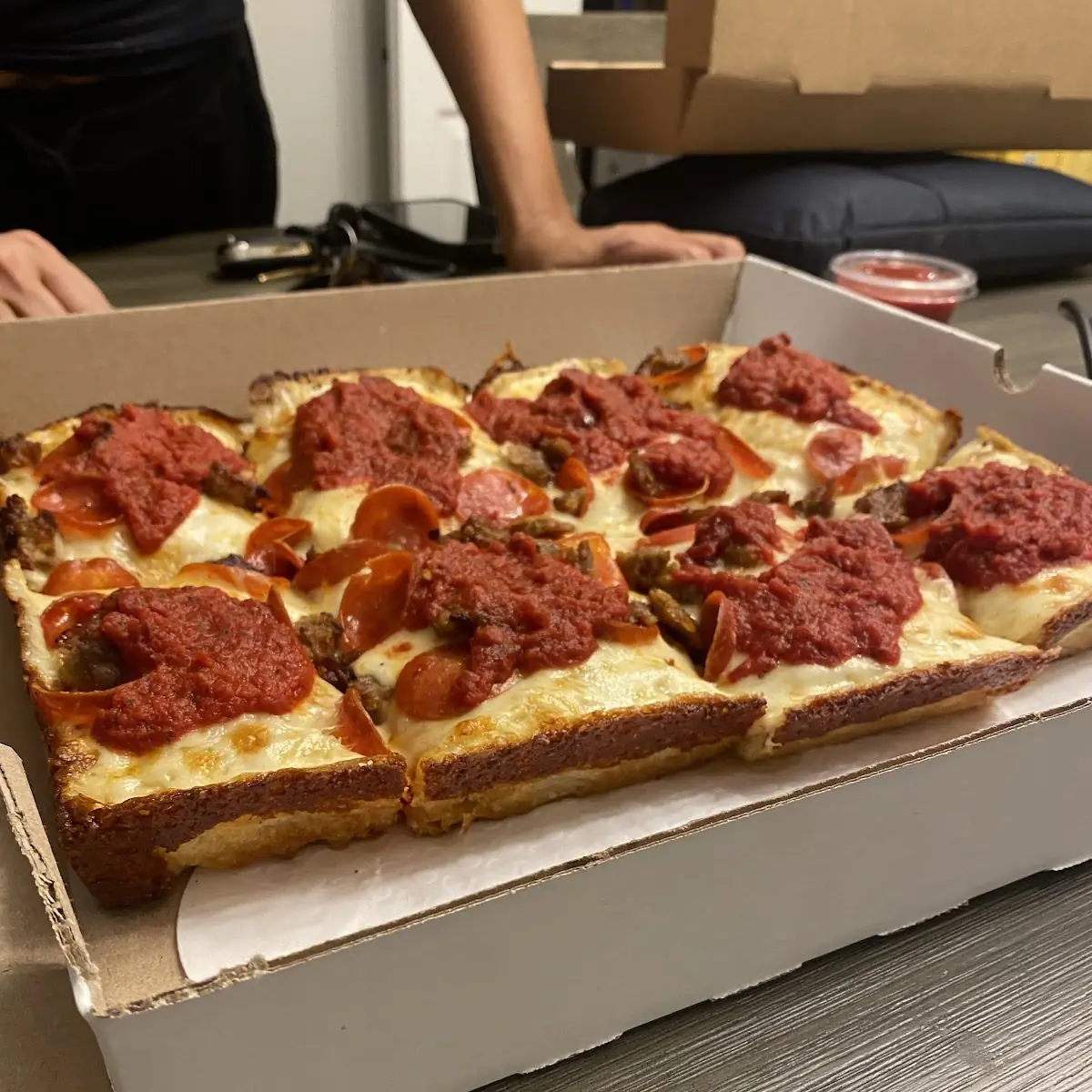 Detroit Style Cheesy Breadstick