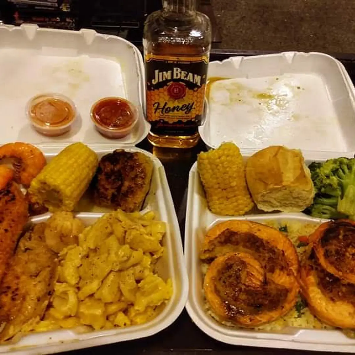 Seafood Platter Fish Shrimp Scallops
