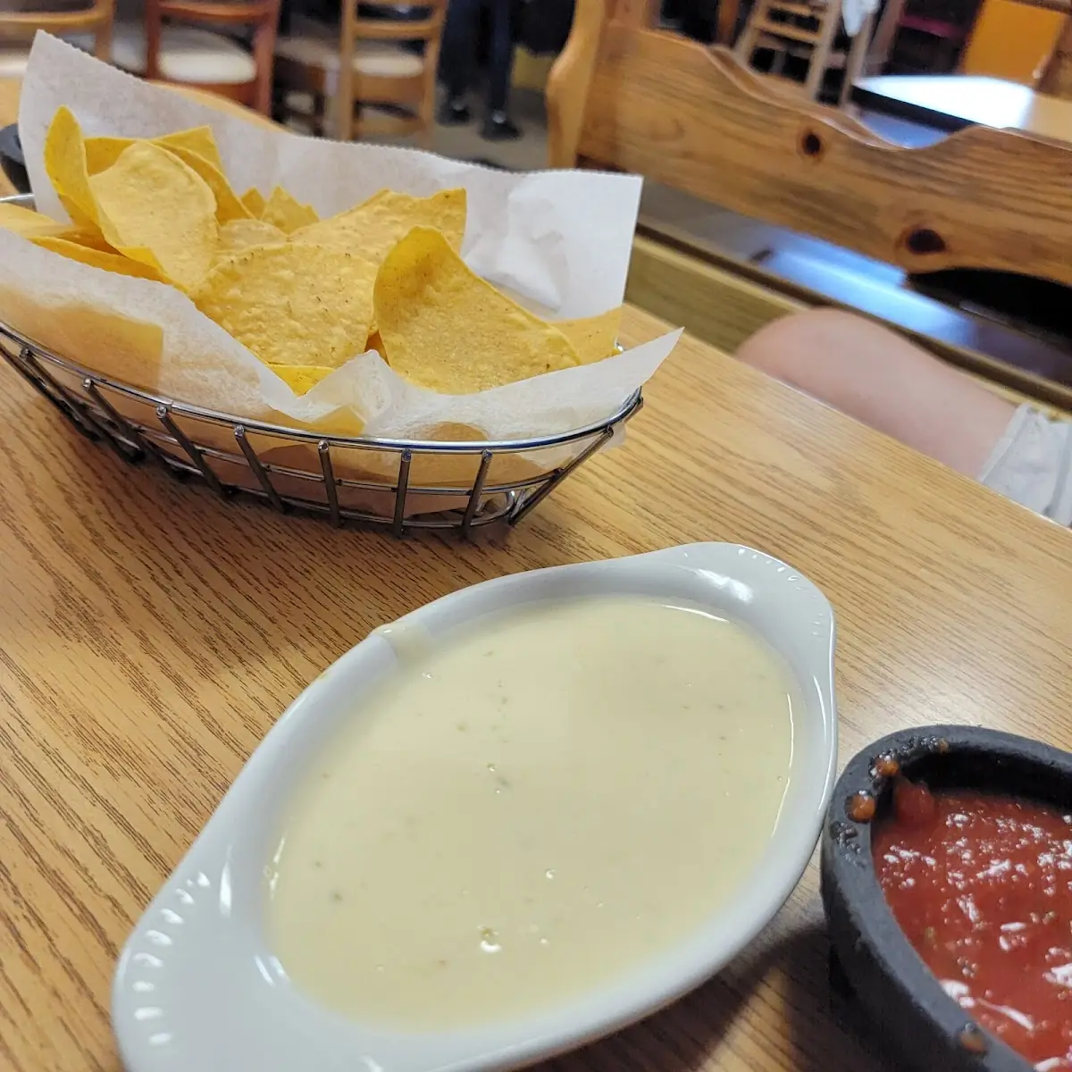 Chips Salsa and Cheese Dip
