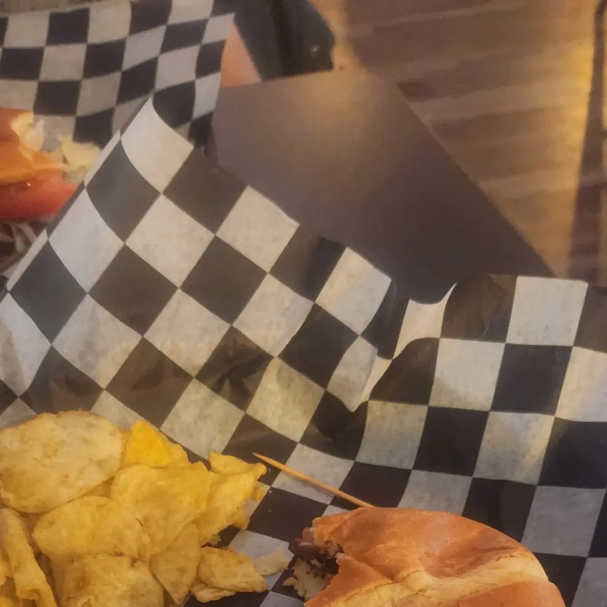 Bacon Burger and Chips
