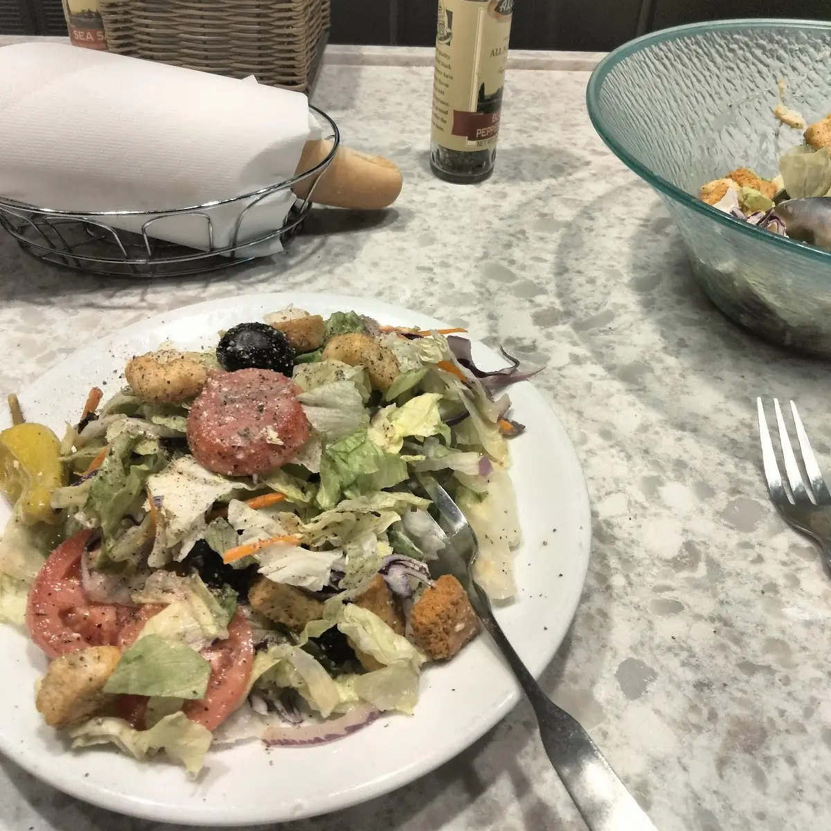 Salad and Bread Sticks