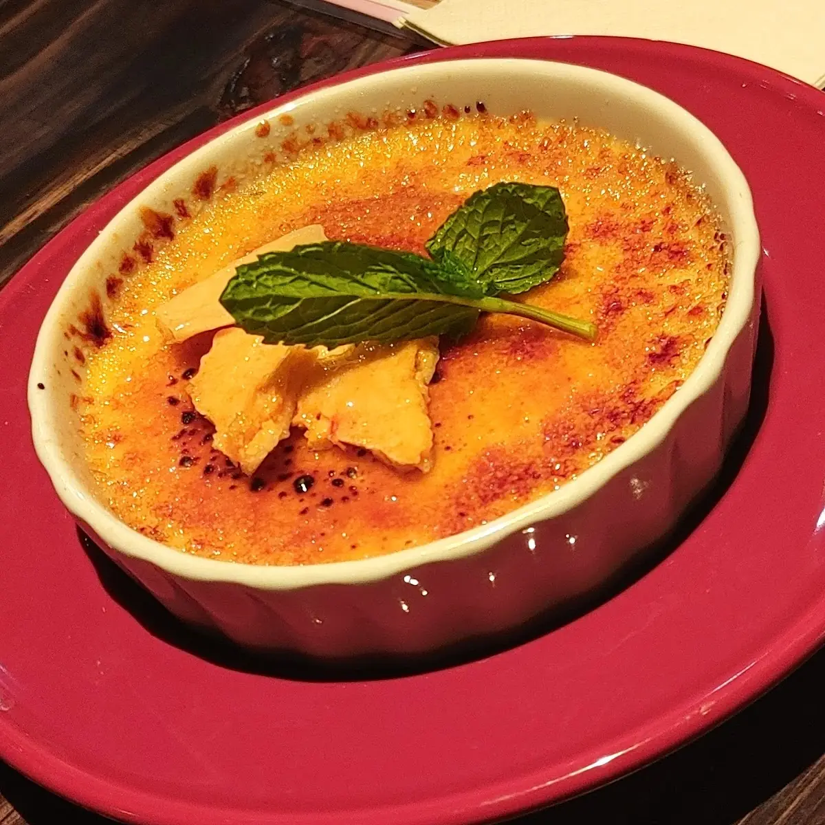 Tropical Mango Creme Brulee