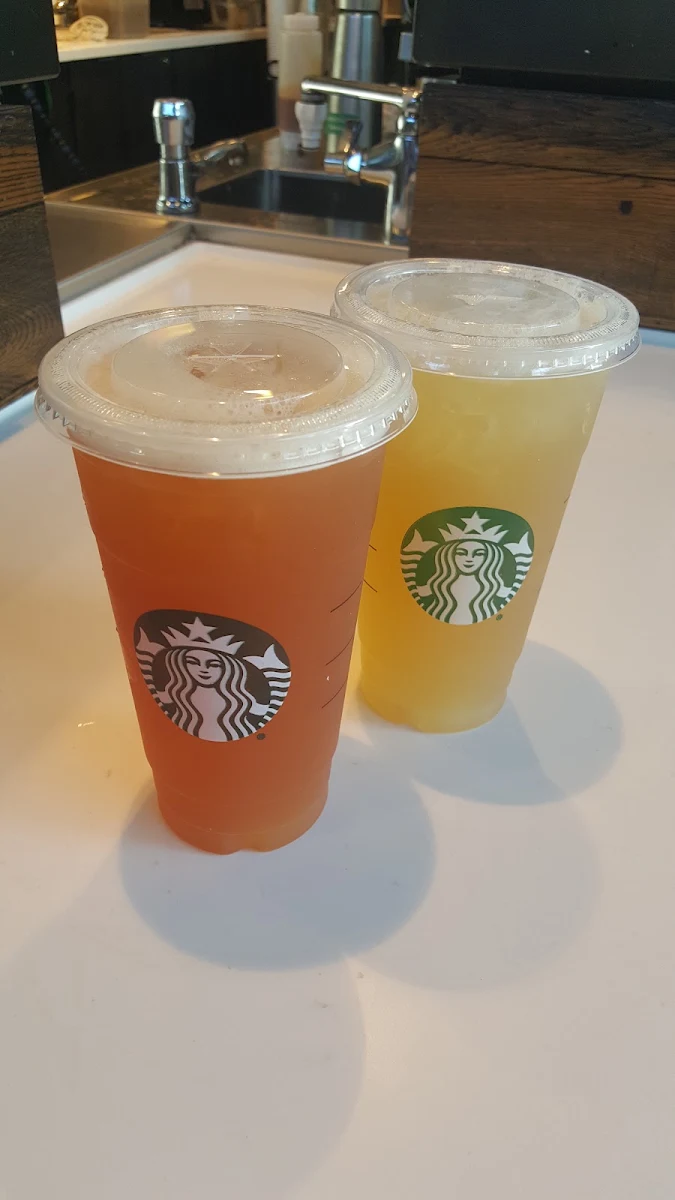 Mango Black Tea Lemonade and Peach Green Tea
