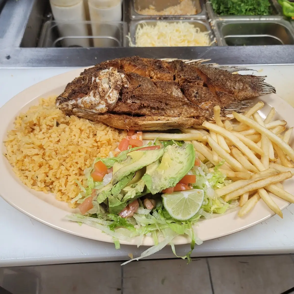 Mojarra Frita Dinner