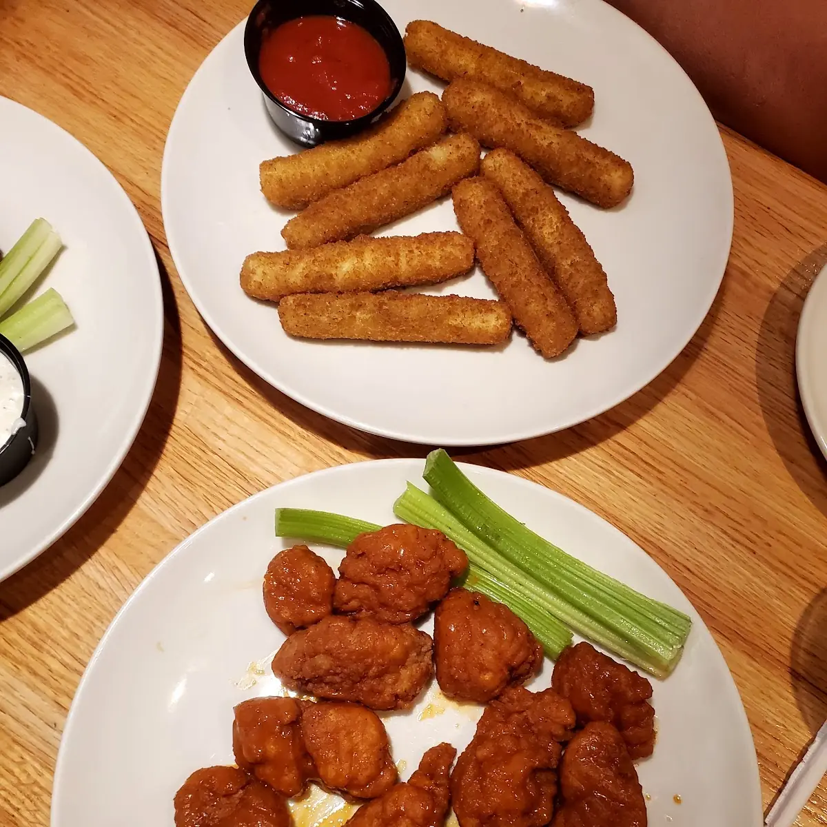 Boneless Buffalo Wings Mozzarella Cheese Sticks