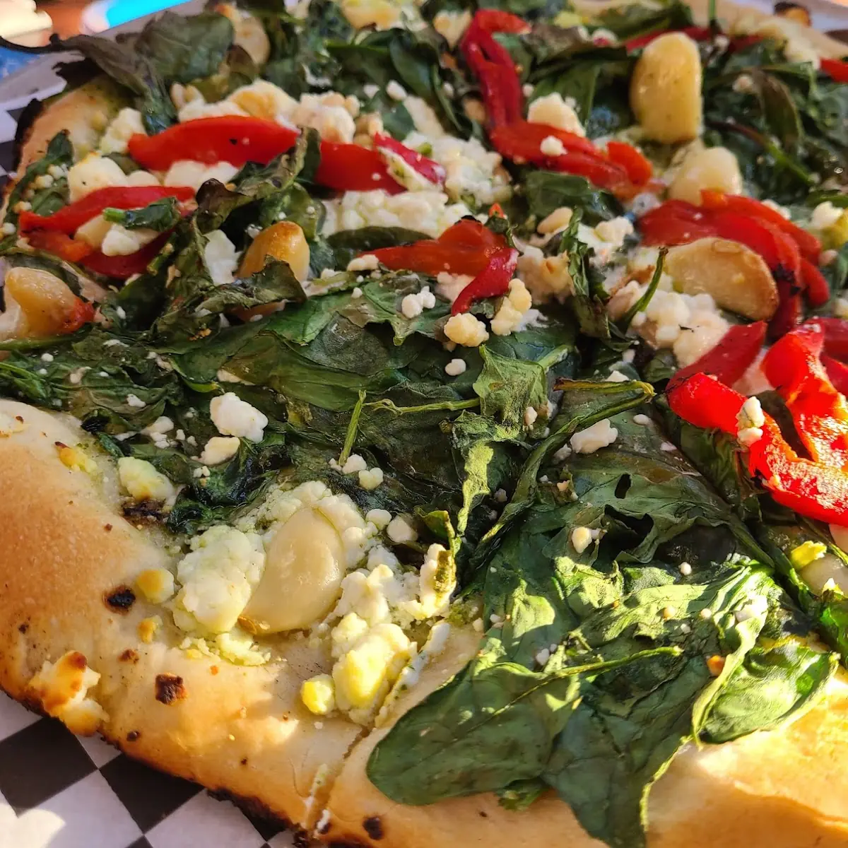 Spinach and Goat Cheese Pizza