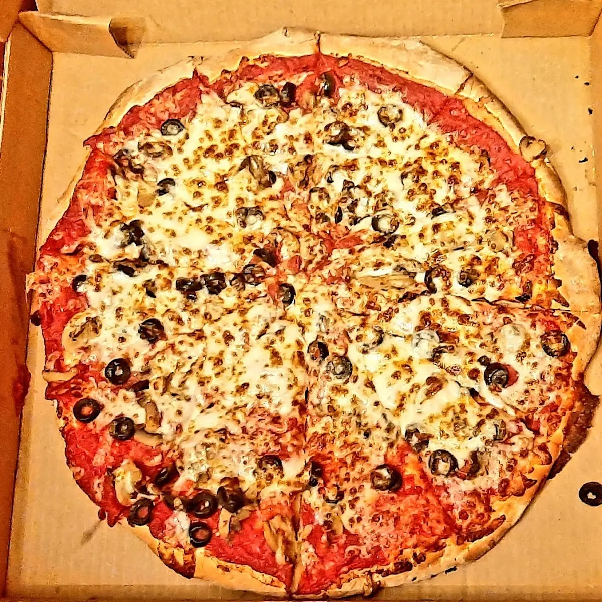 Cheese Pizza with Black Olives