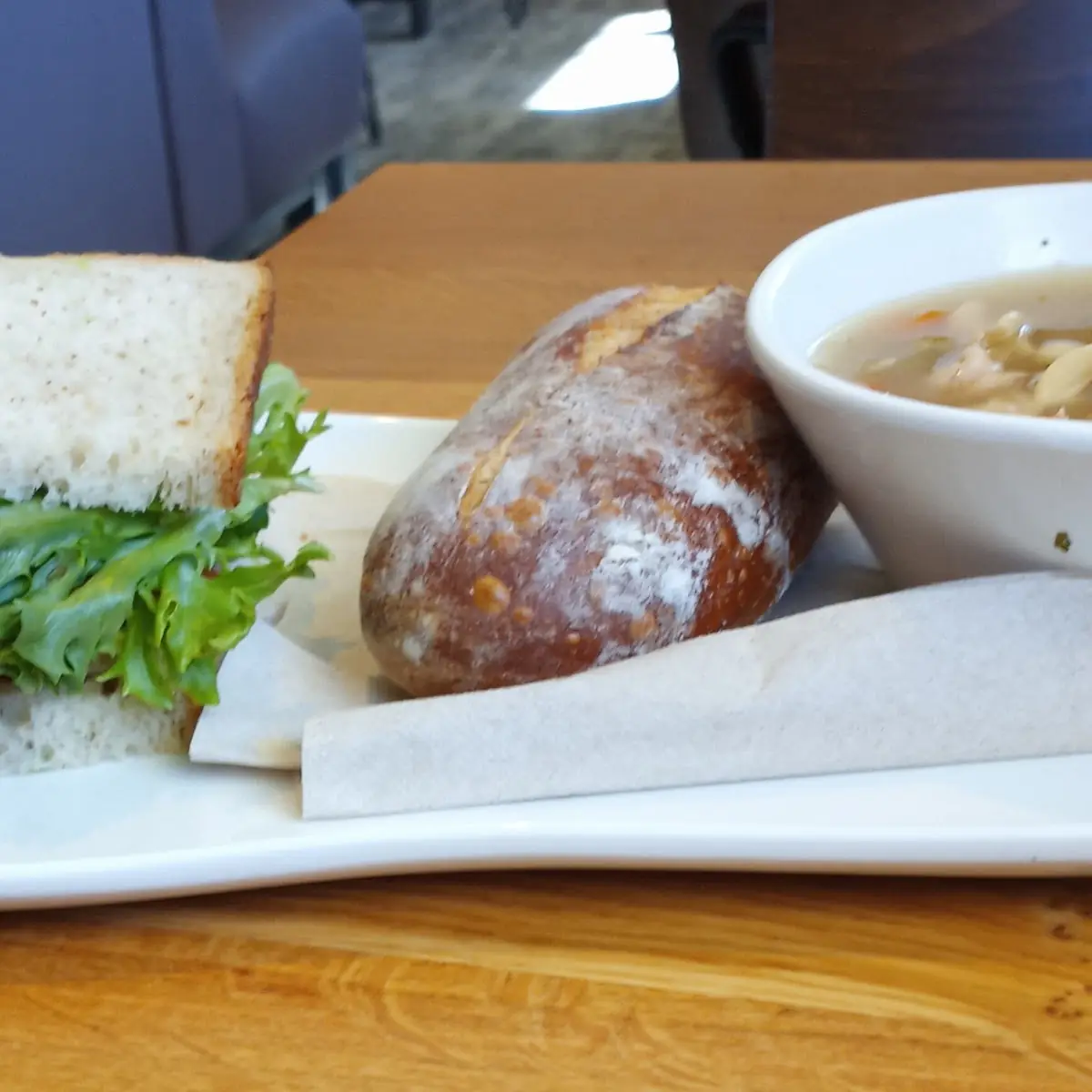 Turkey blt with Chicken Noodle Soup