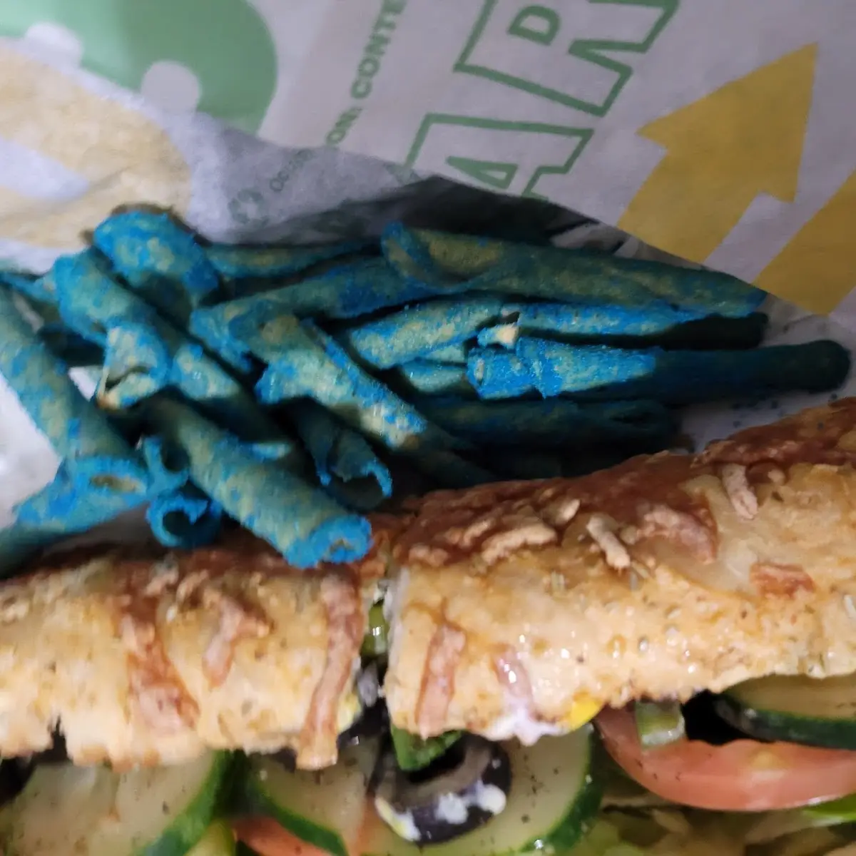 Veggie Delight with Blue Takis
