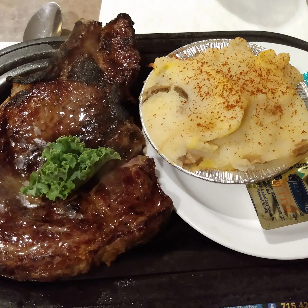 16 Oz Ribeye with Loaded Potato