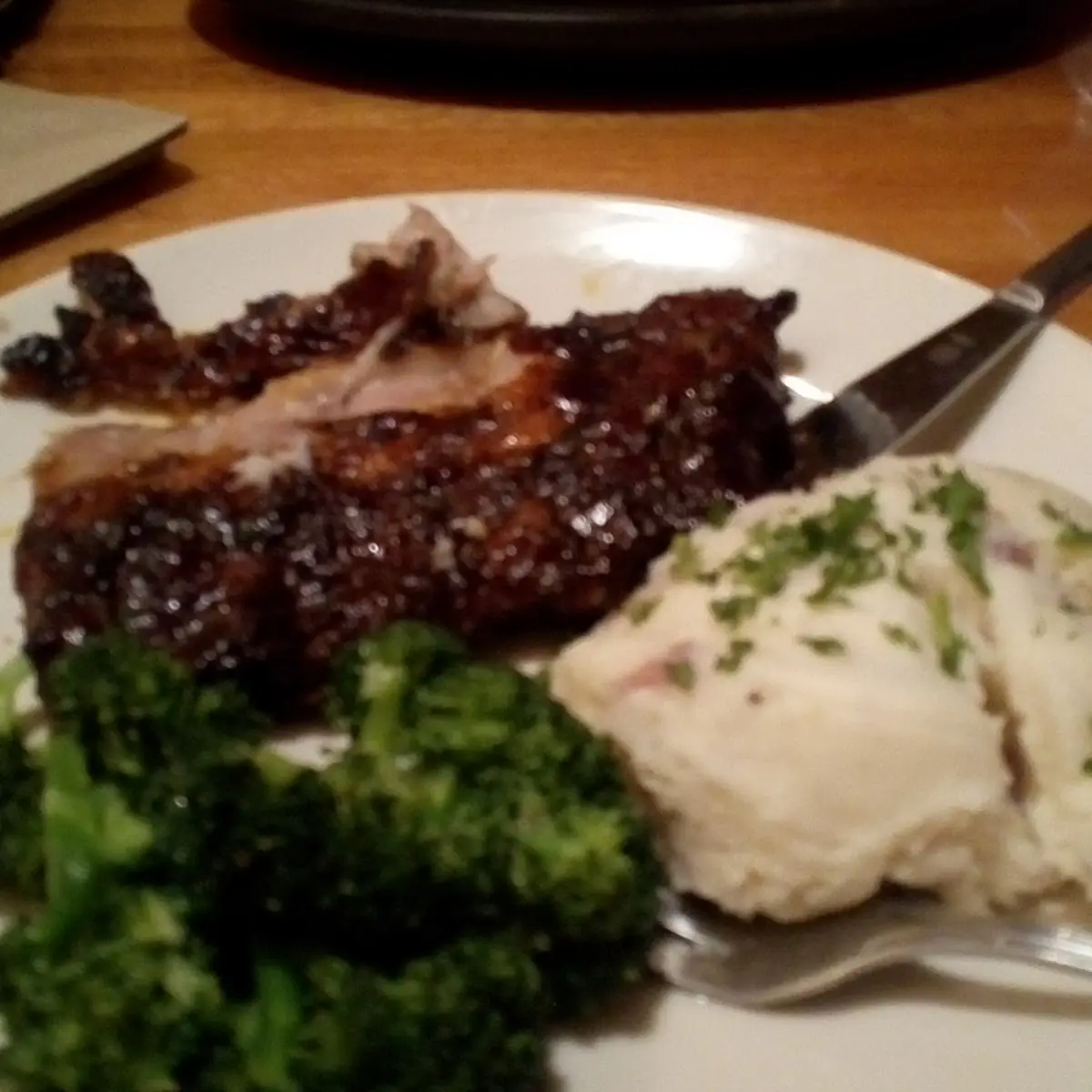 Broccolis Mashed Potato and Ribs