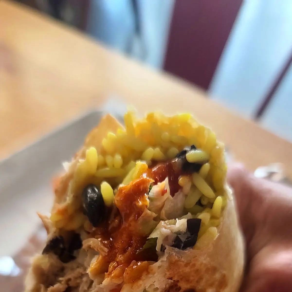 Steamed Chicken Burrito
