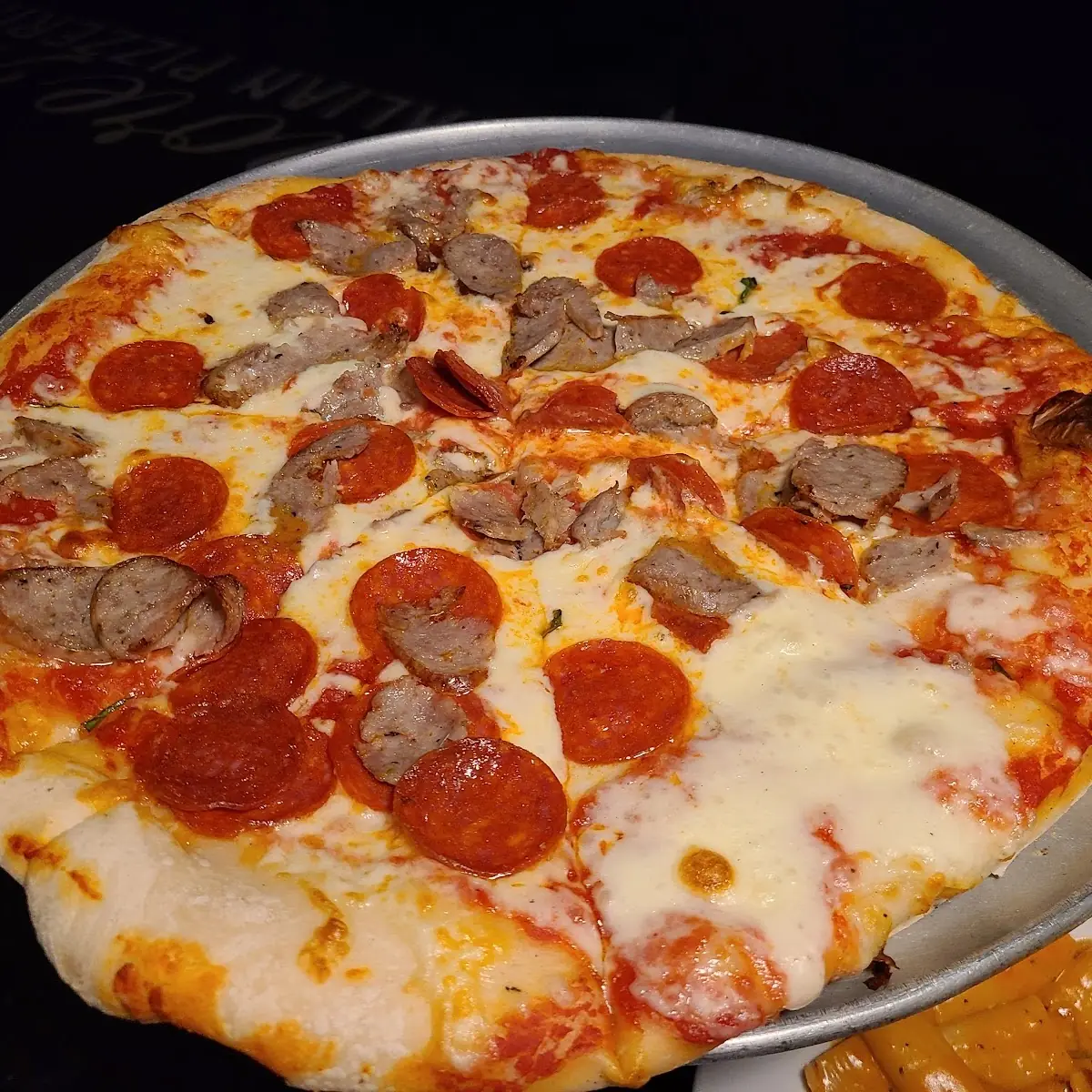 Sausage and Pepperoni Pizza
