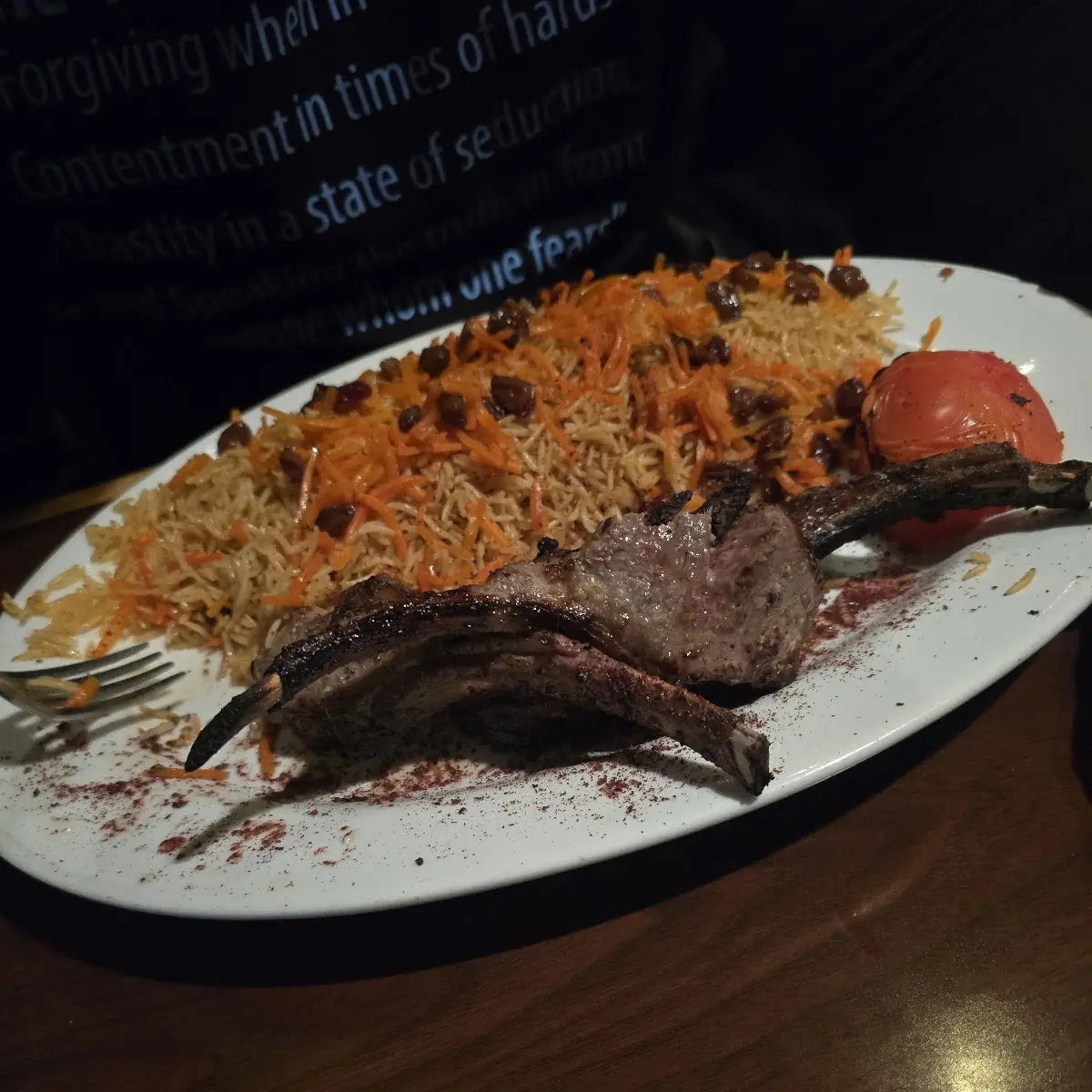 Kabuli Pulao Rice and Lamb Chops