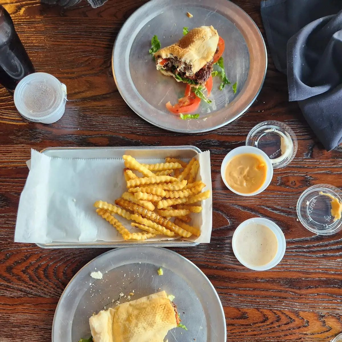 Philly Steak Sandwich and Frys
