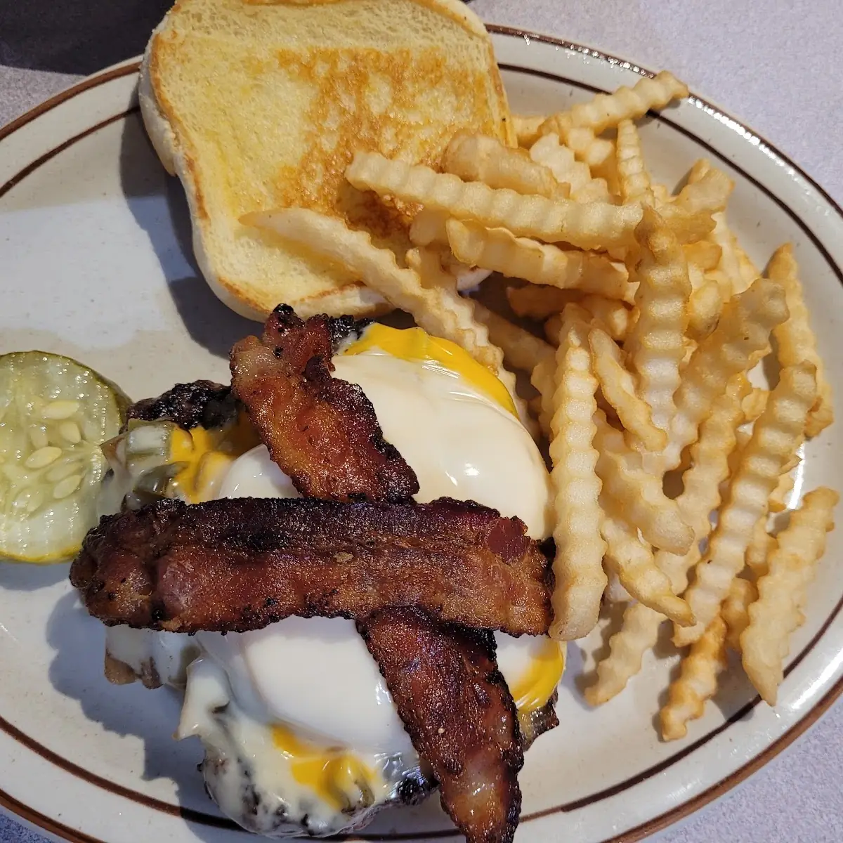 Fuse Burger and Fries with Cheese