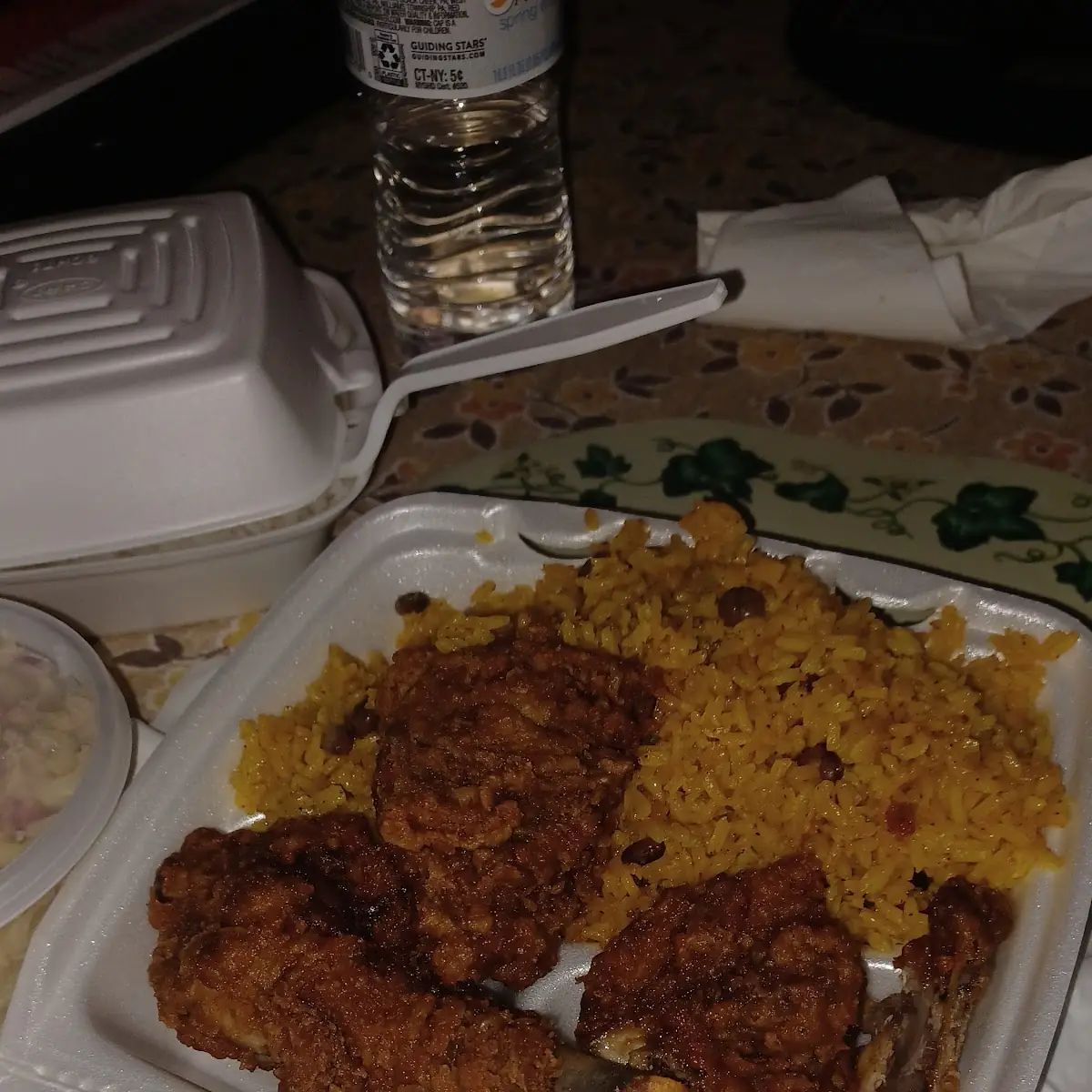 Fried Chicken with Yellow Rice