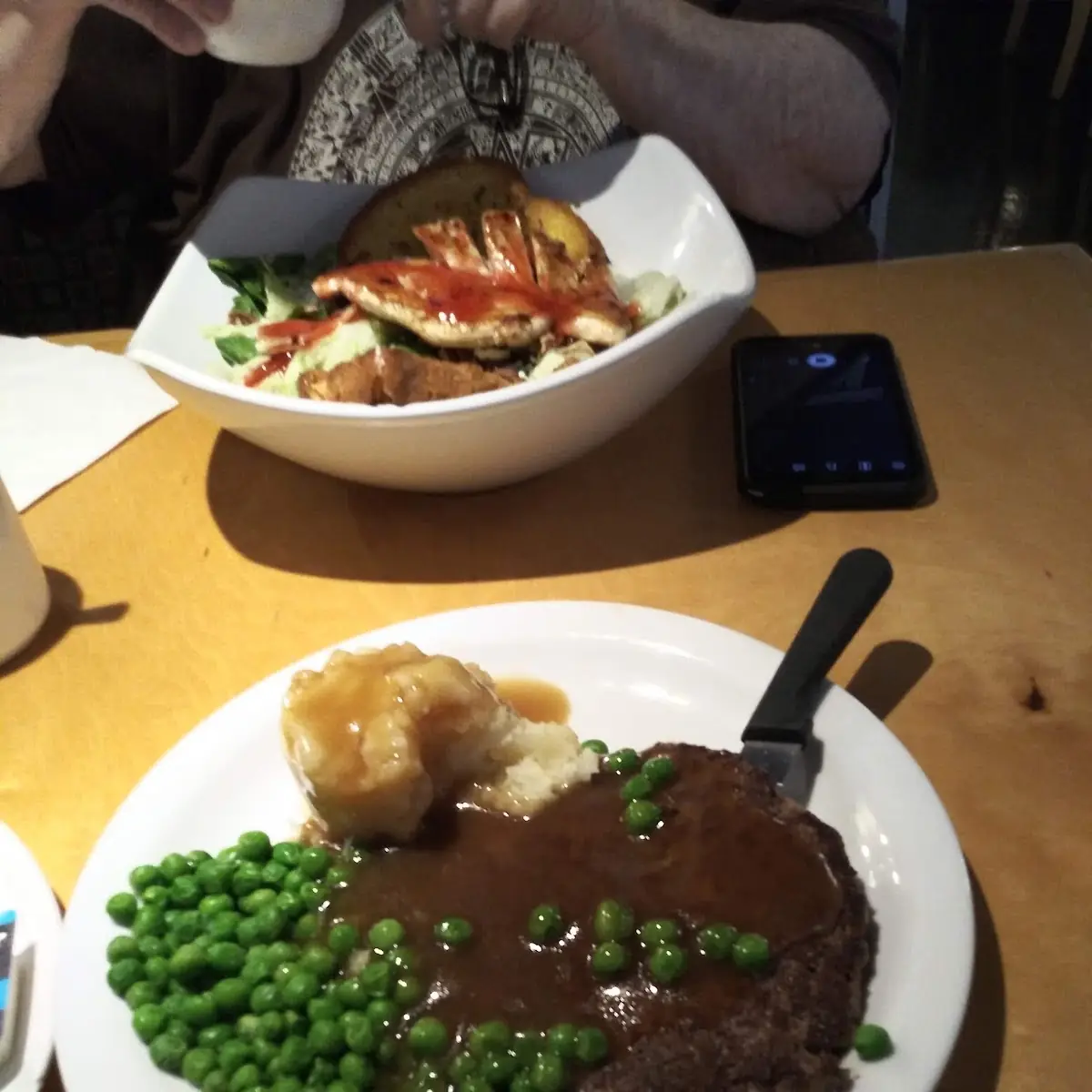 Hamburger Steak Dinner Mashed Potatoes and Gravy