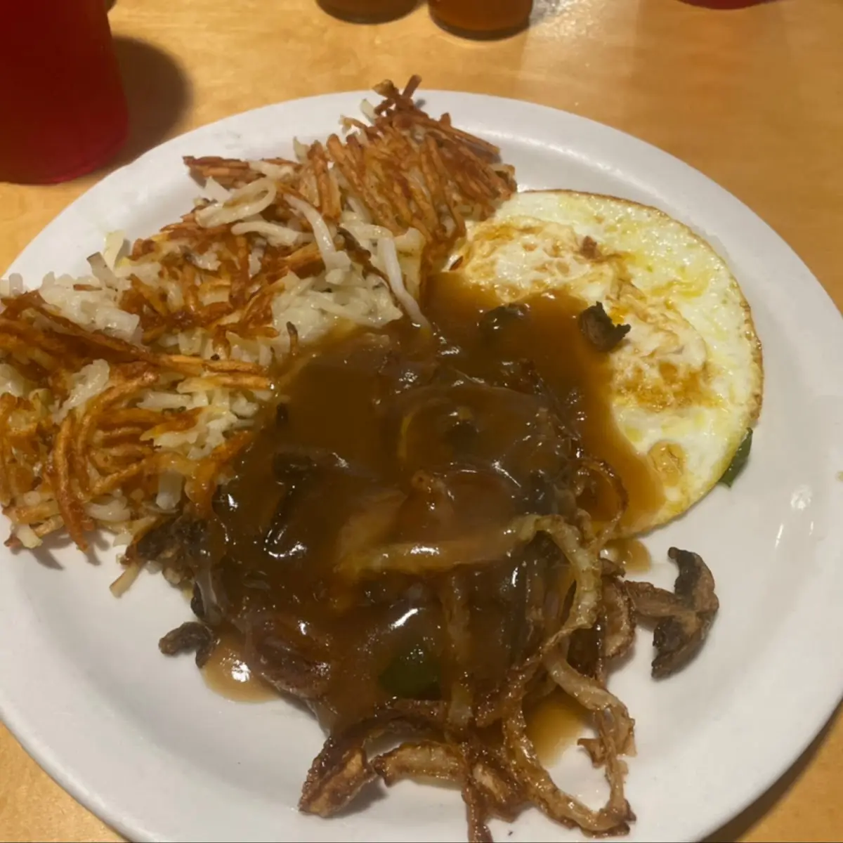 Hamburger Steak with Hash Browns