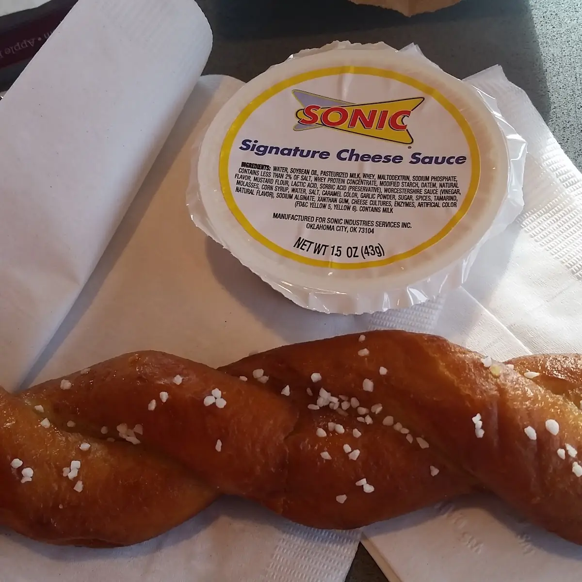 Soft Pretzel Twist with Cheese Dip