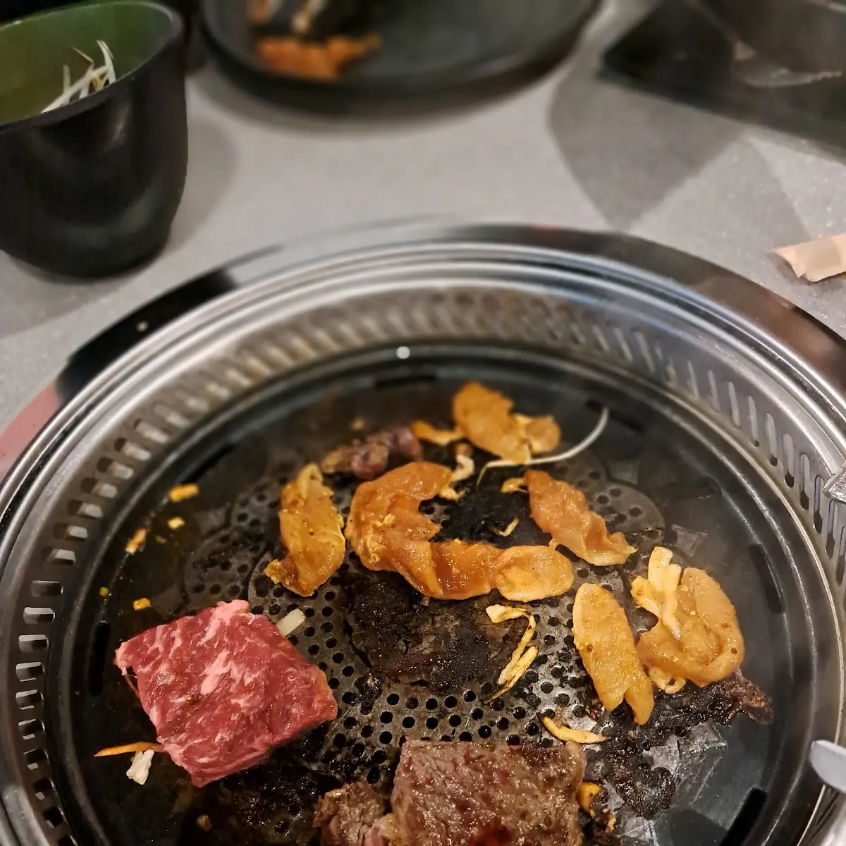 Raw Beef and Kimchi Platter