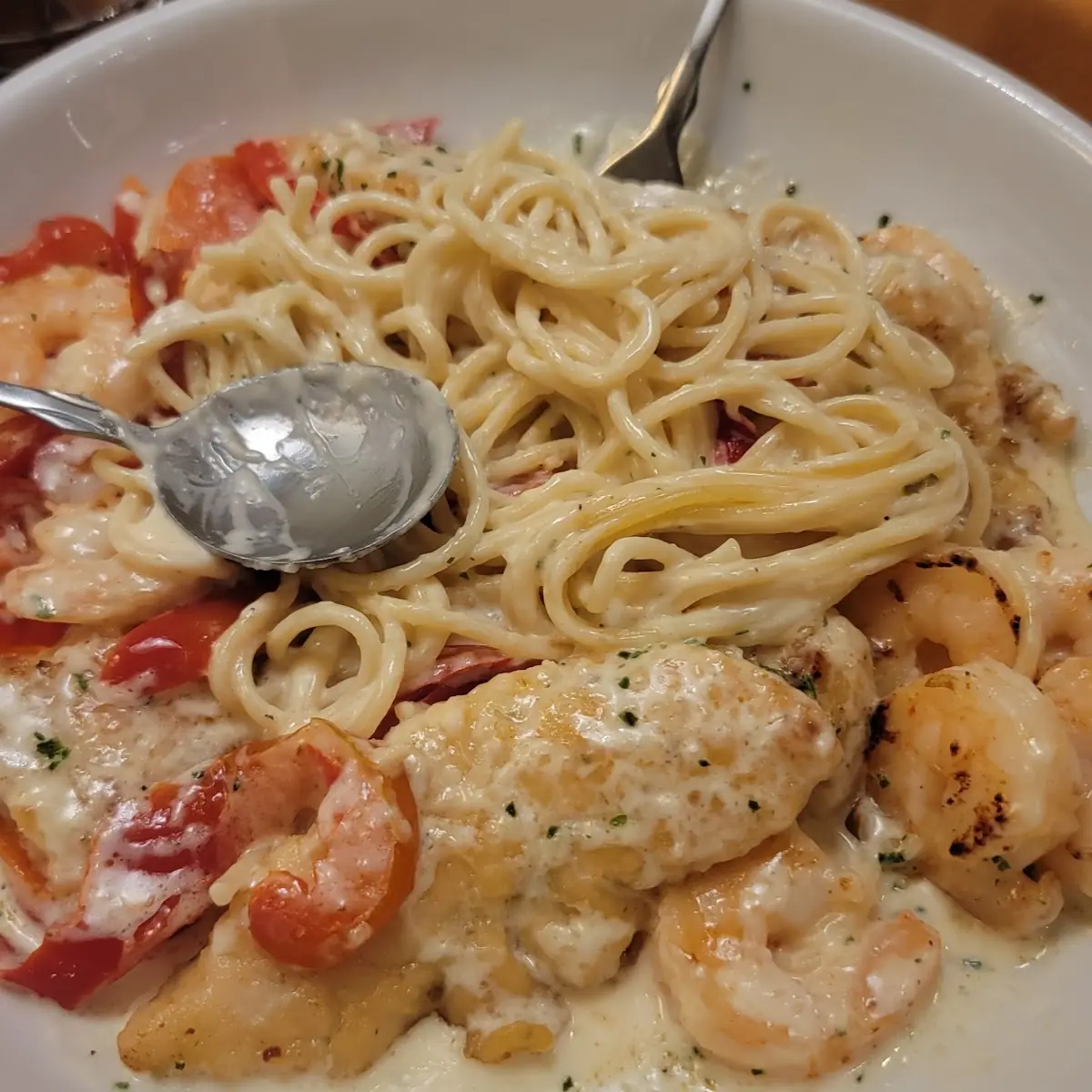 Shrimp Scampi Pasta Dish