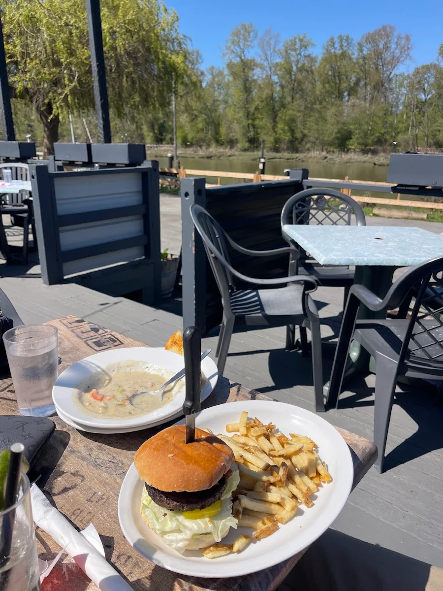 Cheeseburger and Fries, Sharkey's Seafood Bar & Grille
