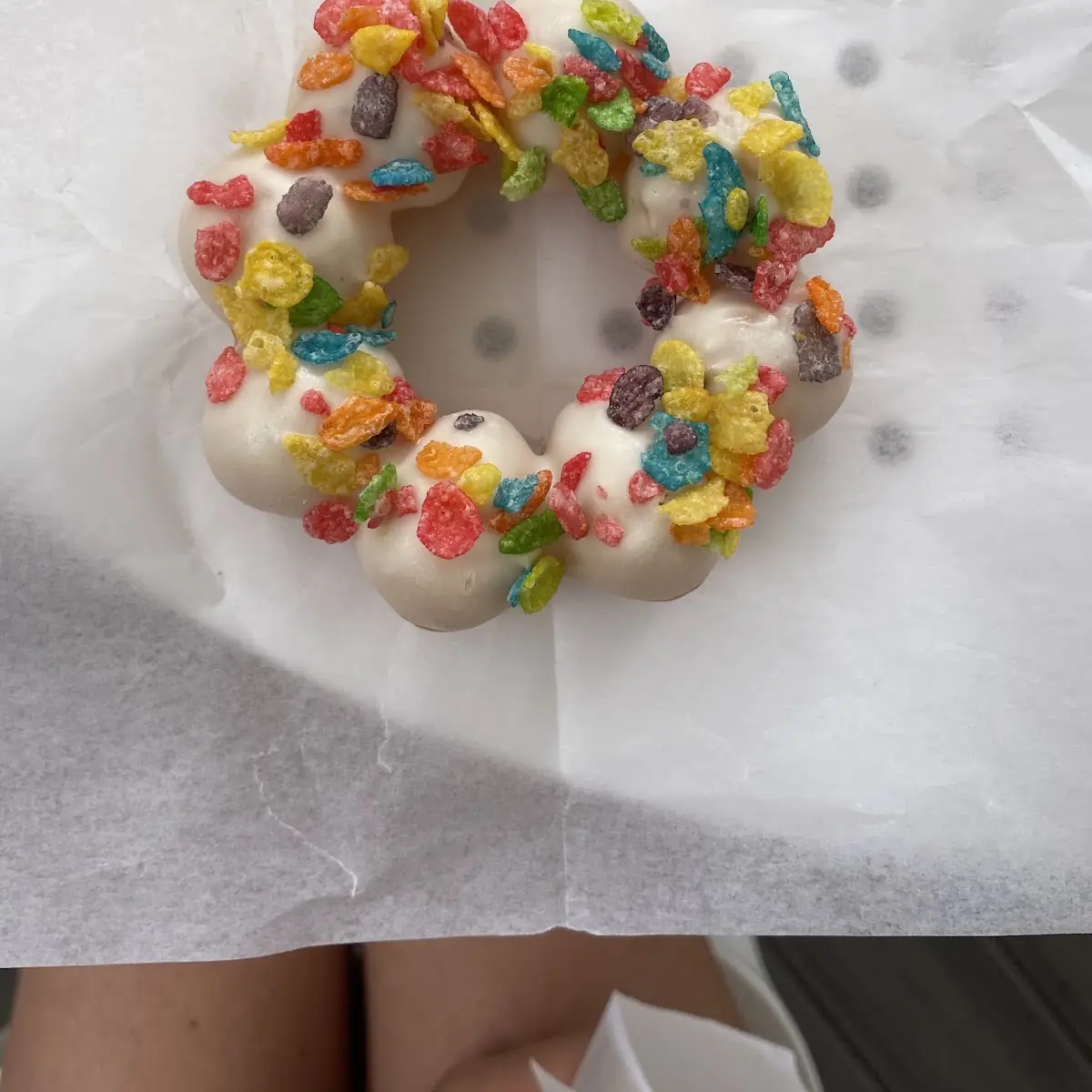 Fruity Pebbles Mochi Donut