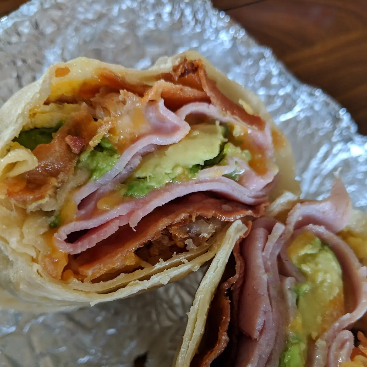 Ham Egg and Cheese Burrito