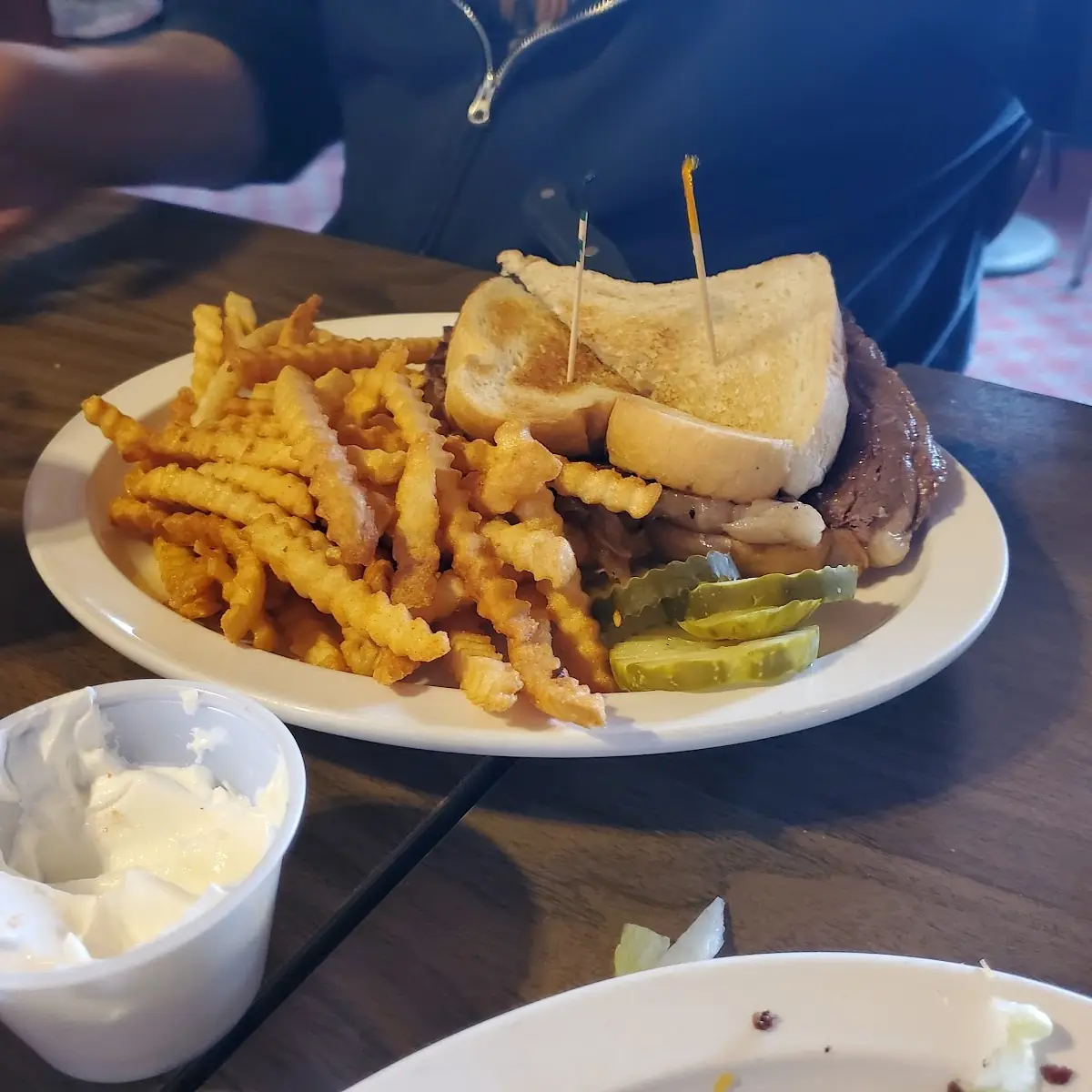 Grilled Cheese with Fries & Pickle