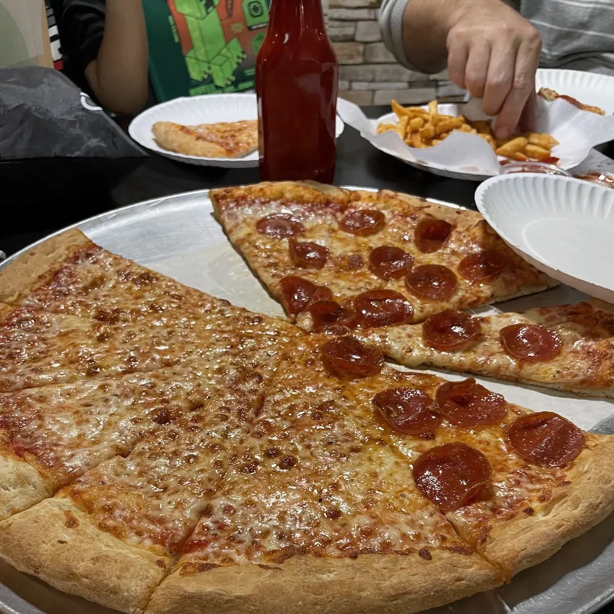 Half Cheese Half Pepperoni Pizza