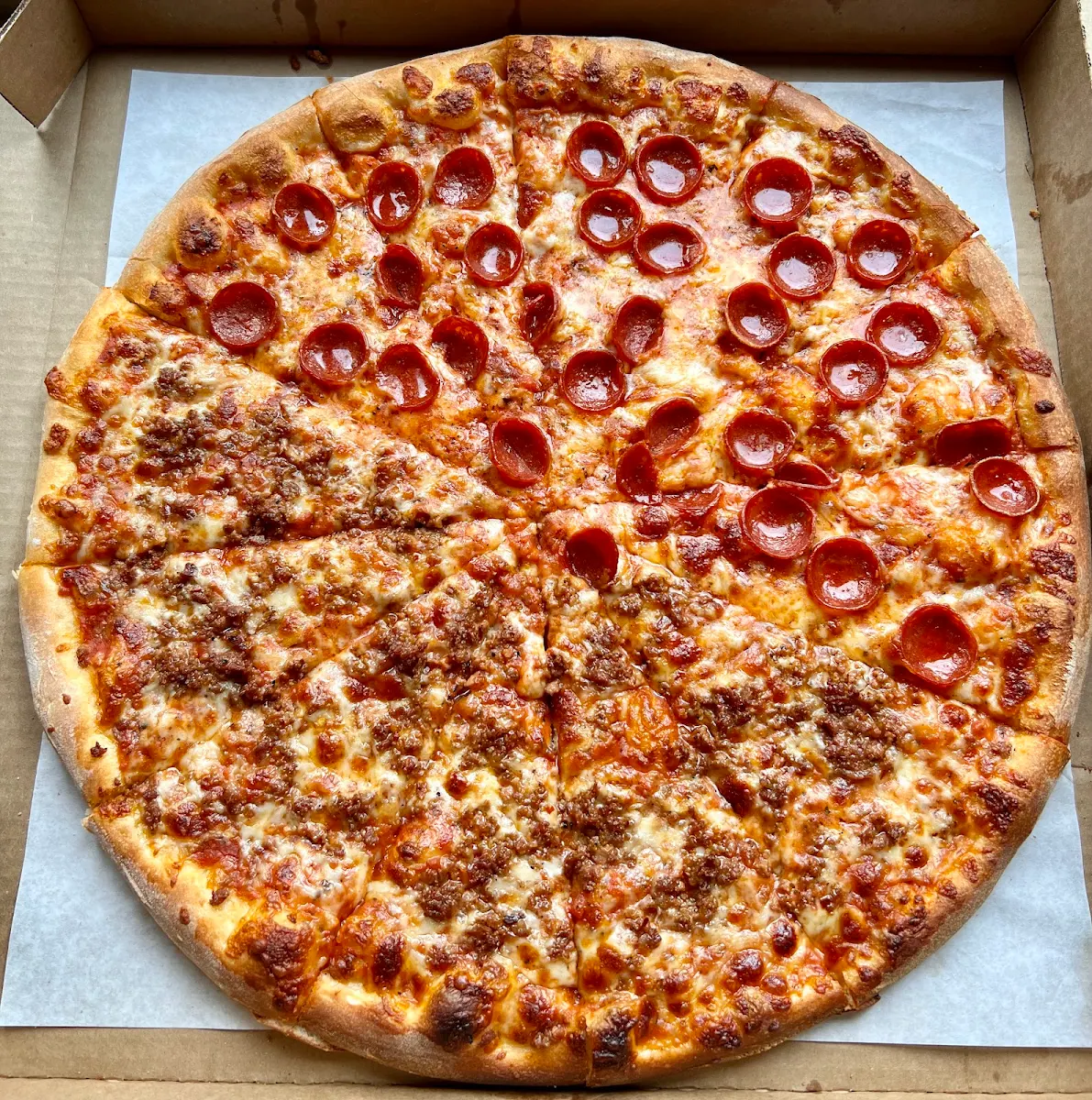 Thin Crust Pepperoni Pizza Takeout