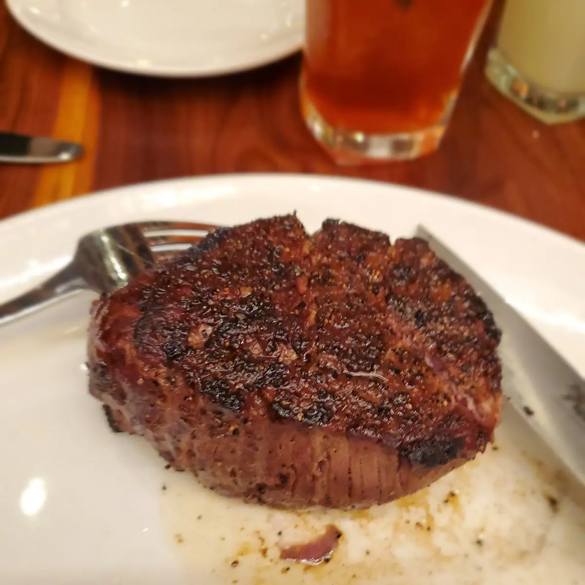 Seared Ribeye Steak on Plate