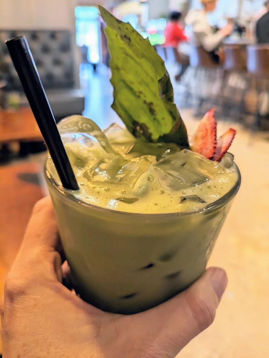 Thai Basil Strawberry Matcha Latte