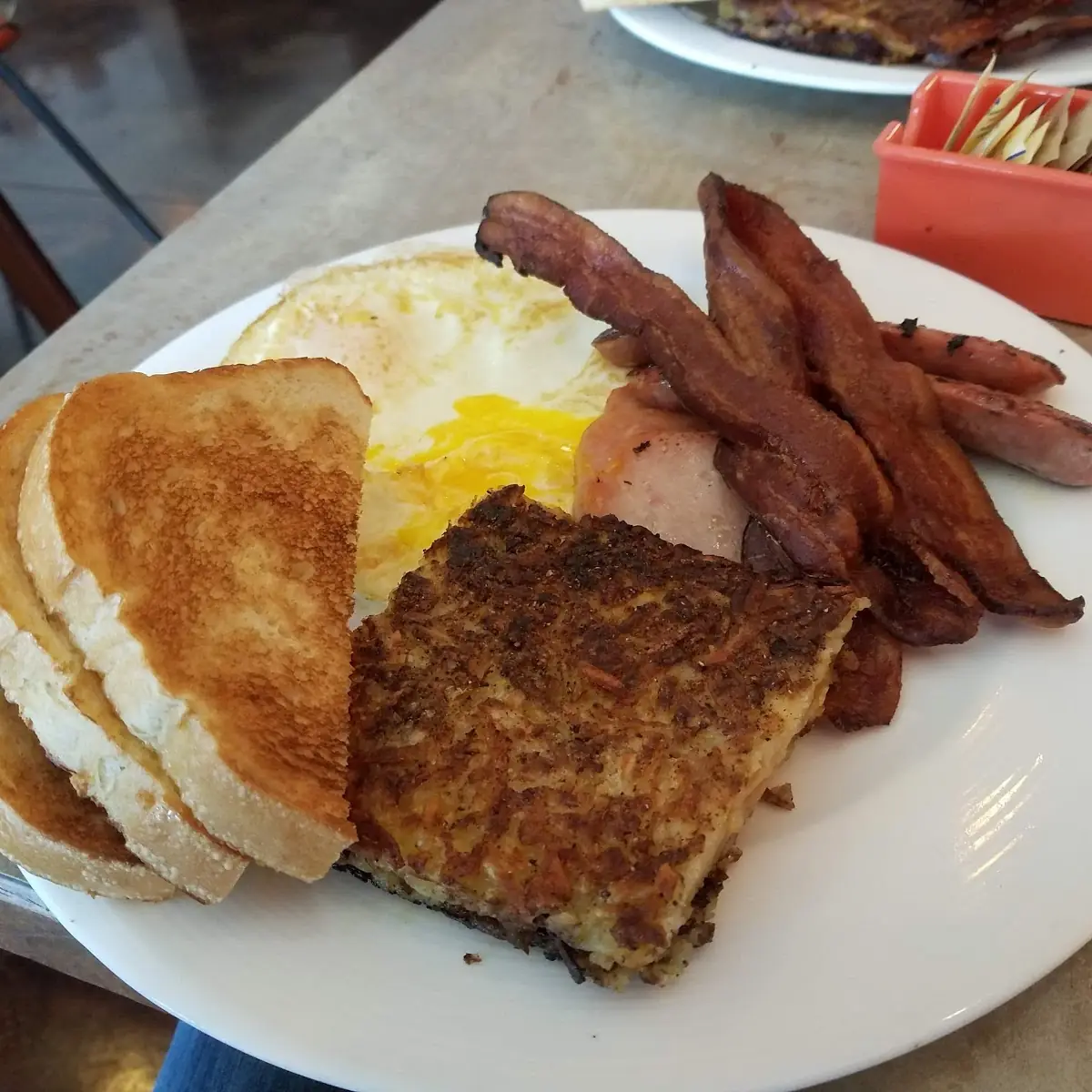 Sourdough Toast and Hashbrowns