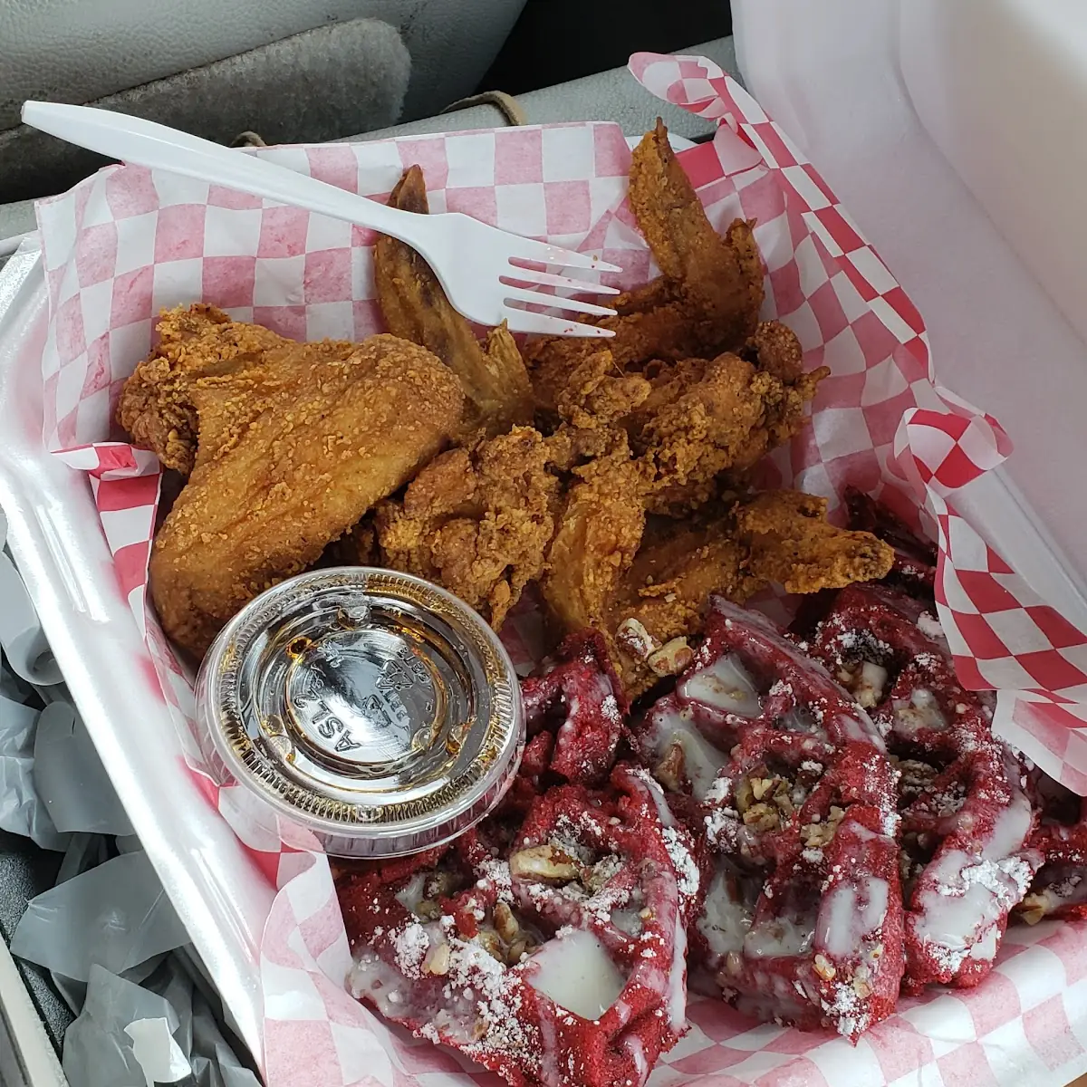 Wings & Red Vevlet Waffles