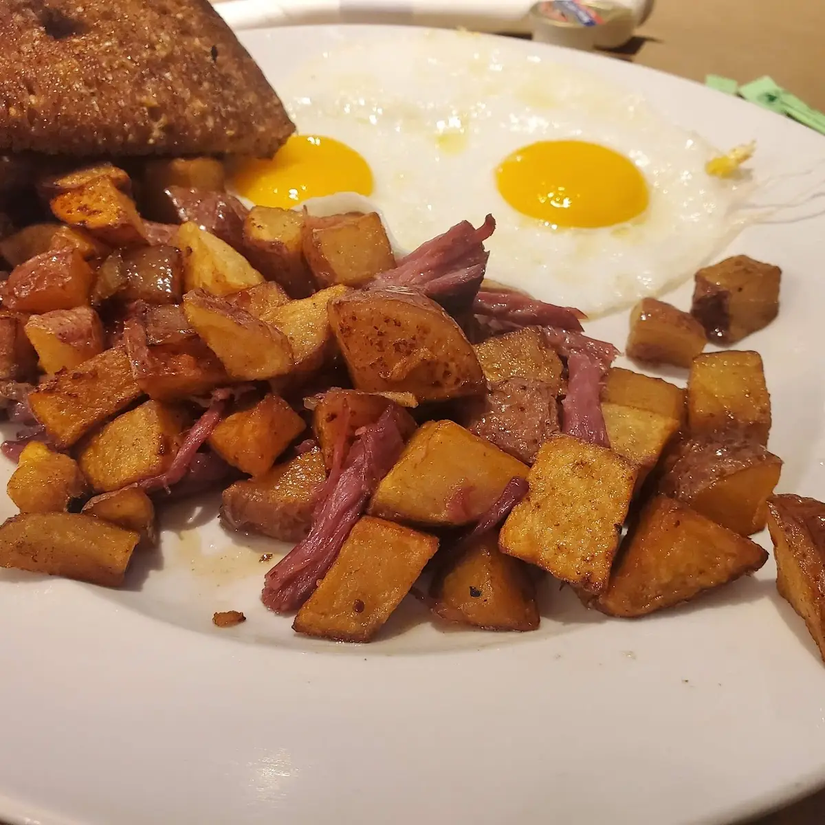 Beef Hash and Eggs