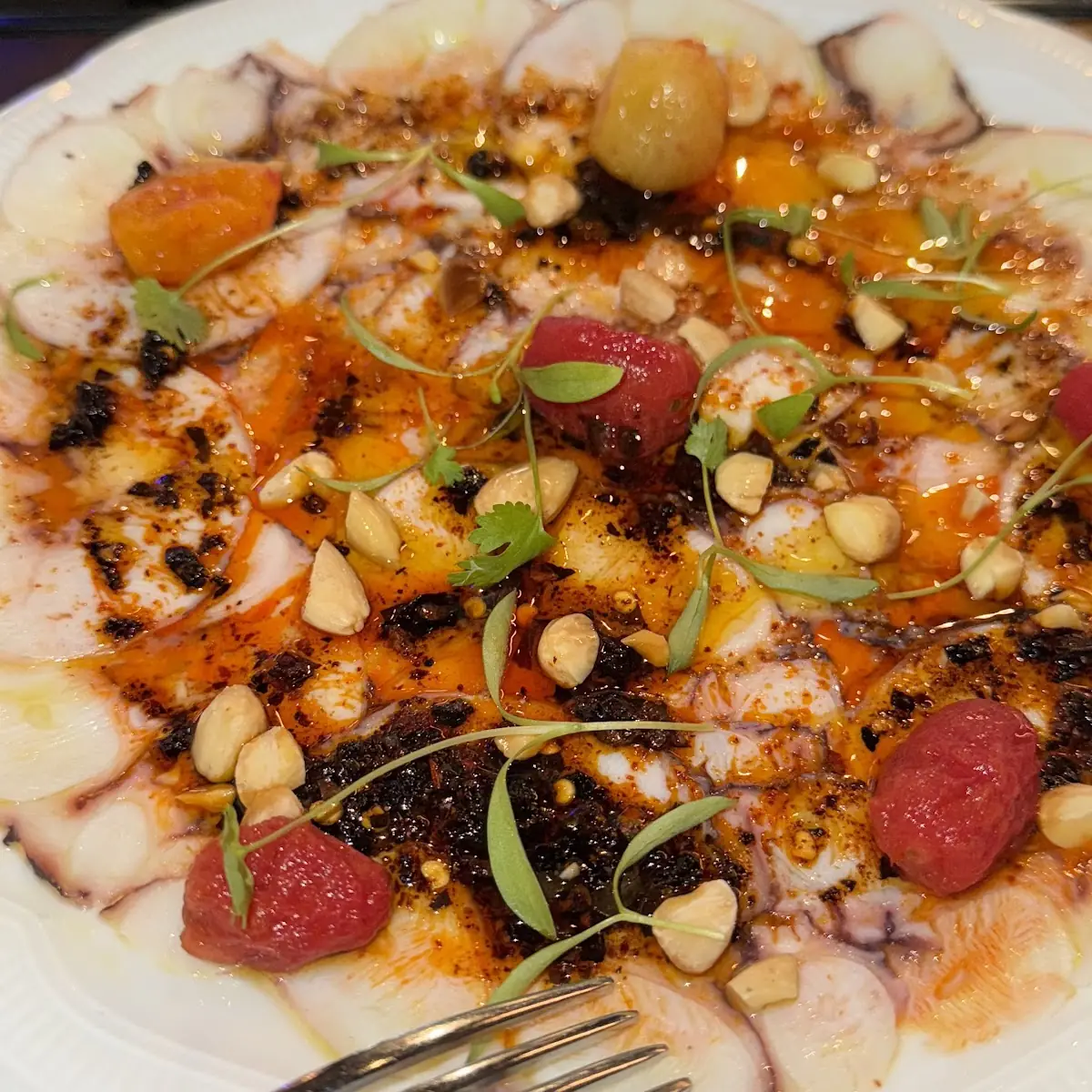 Octopus Carpaccio, Aloette Restaurant