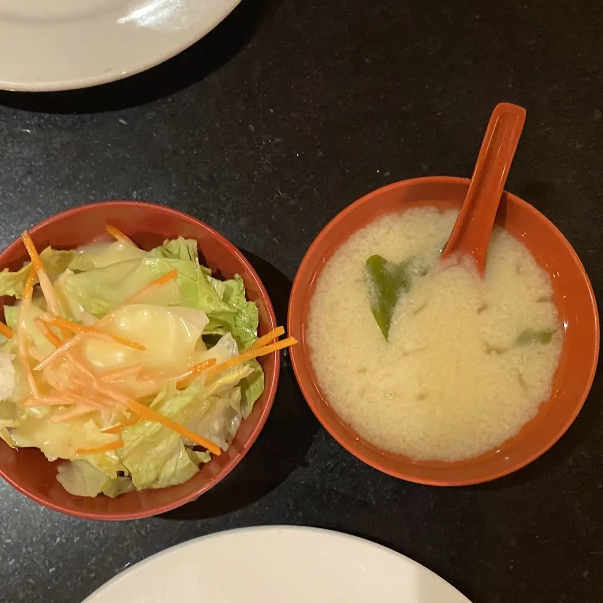 Miso Soup and Salad