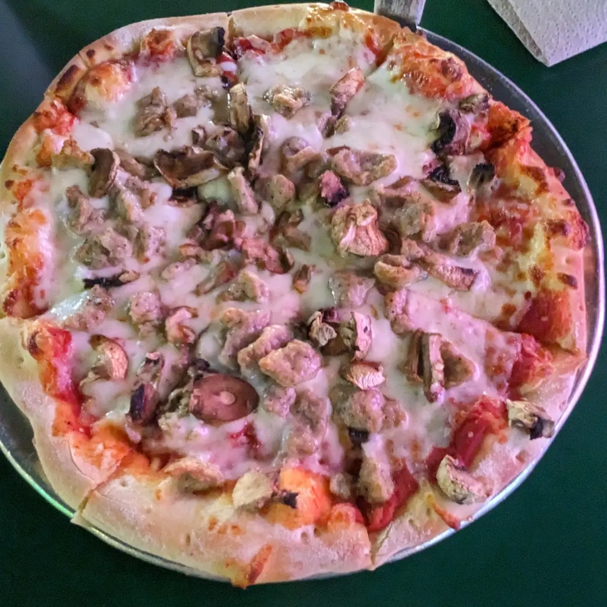 Mushroom and Sausage Pizza
