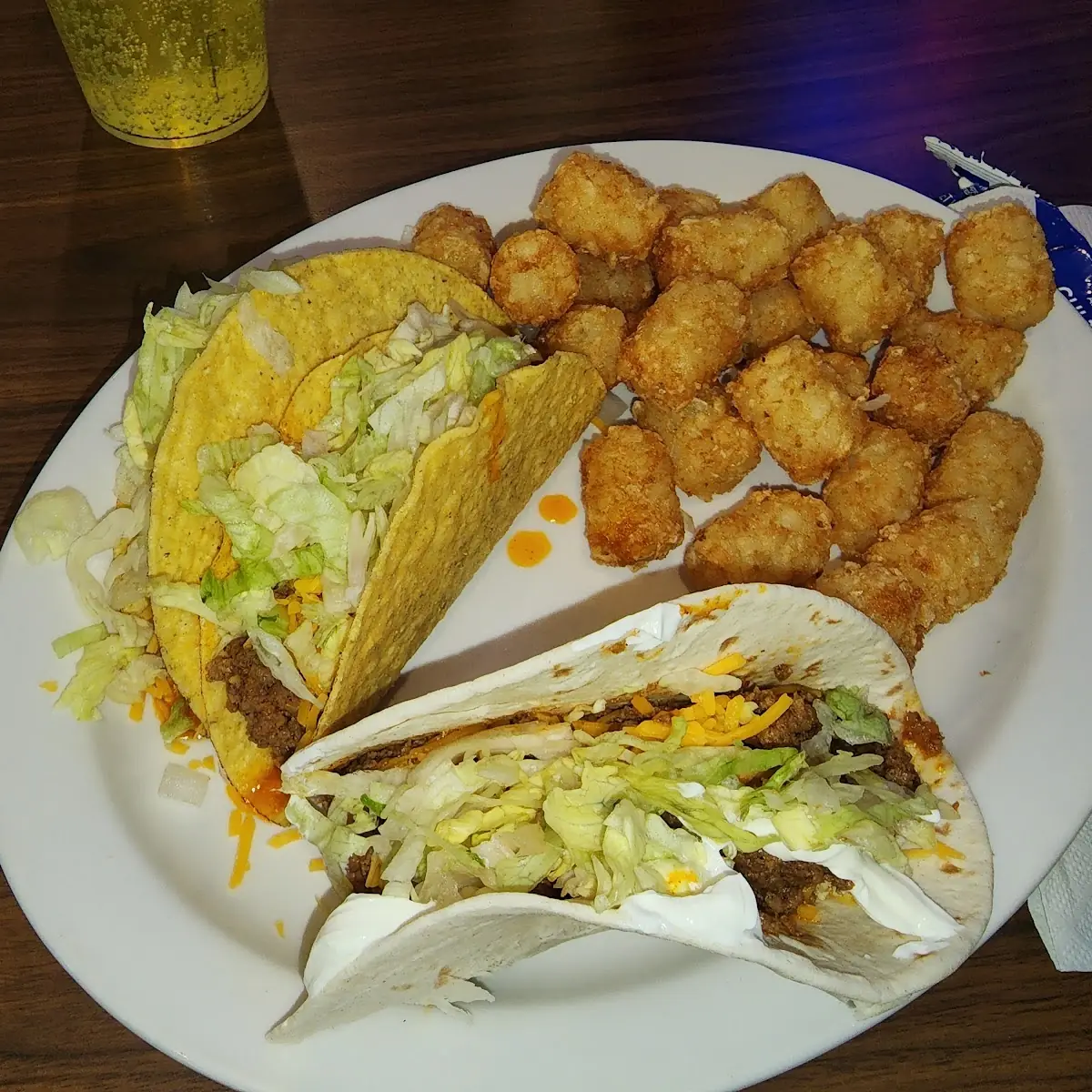 Cheese Curds Mini Tacos Onion Rings