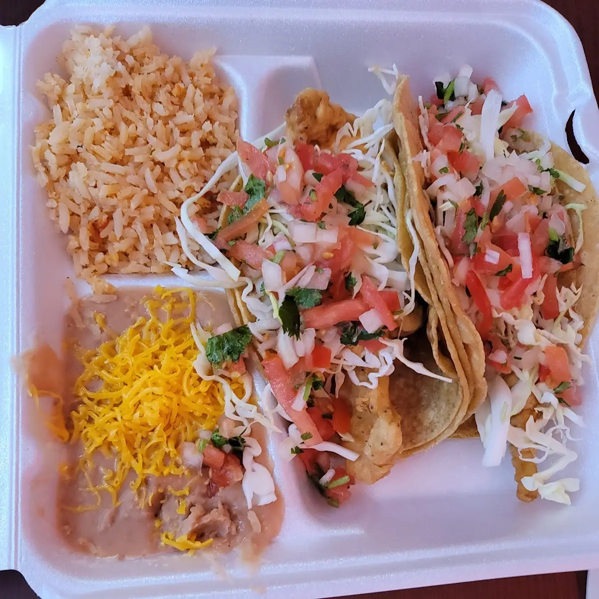 2 Beef Tacos Combo Plate